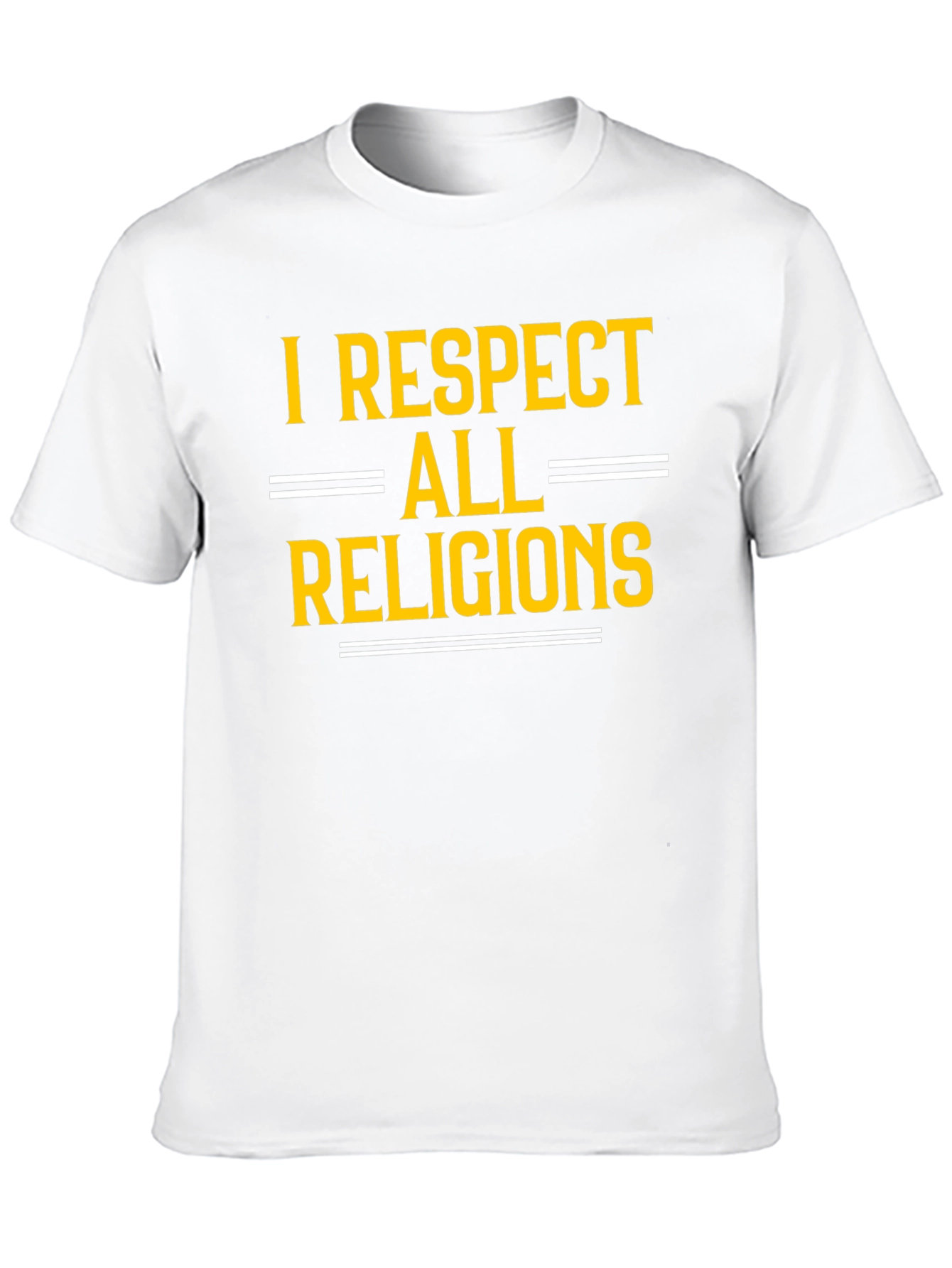 I Respect All Religions Black T-Shirt
