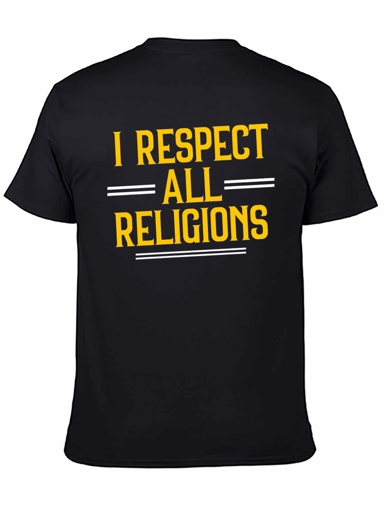 I Respect All Religions Black T-Shirt
