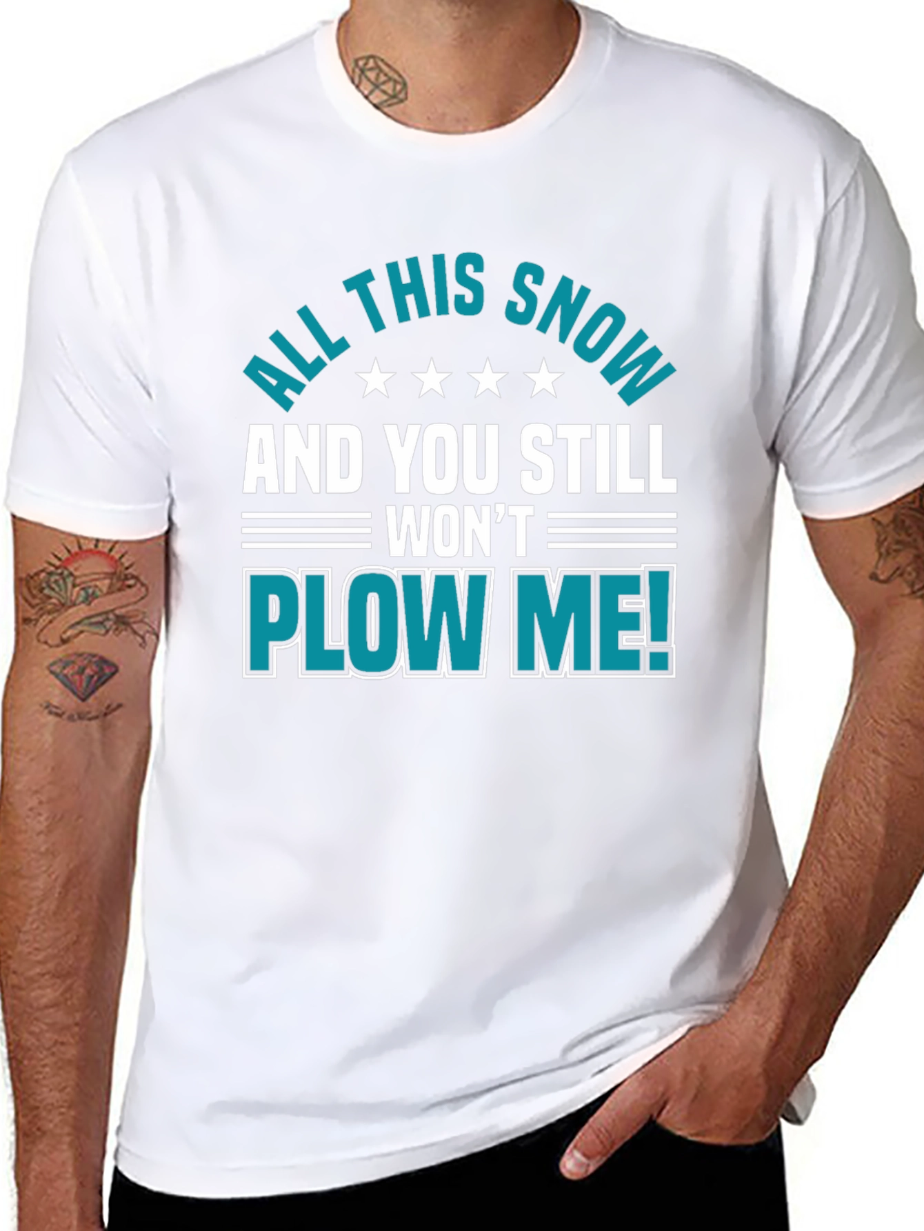 Funny All This Snow Graphic Novelty T-Shirt