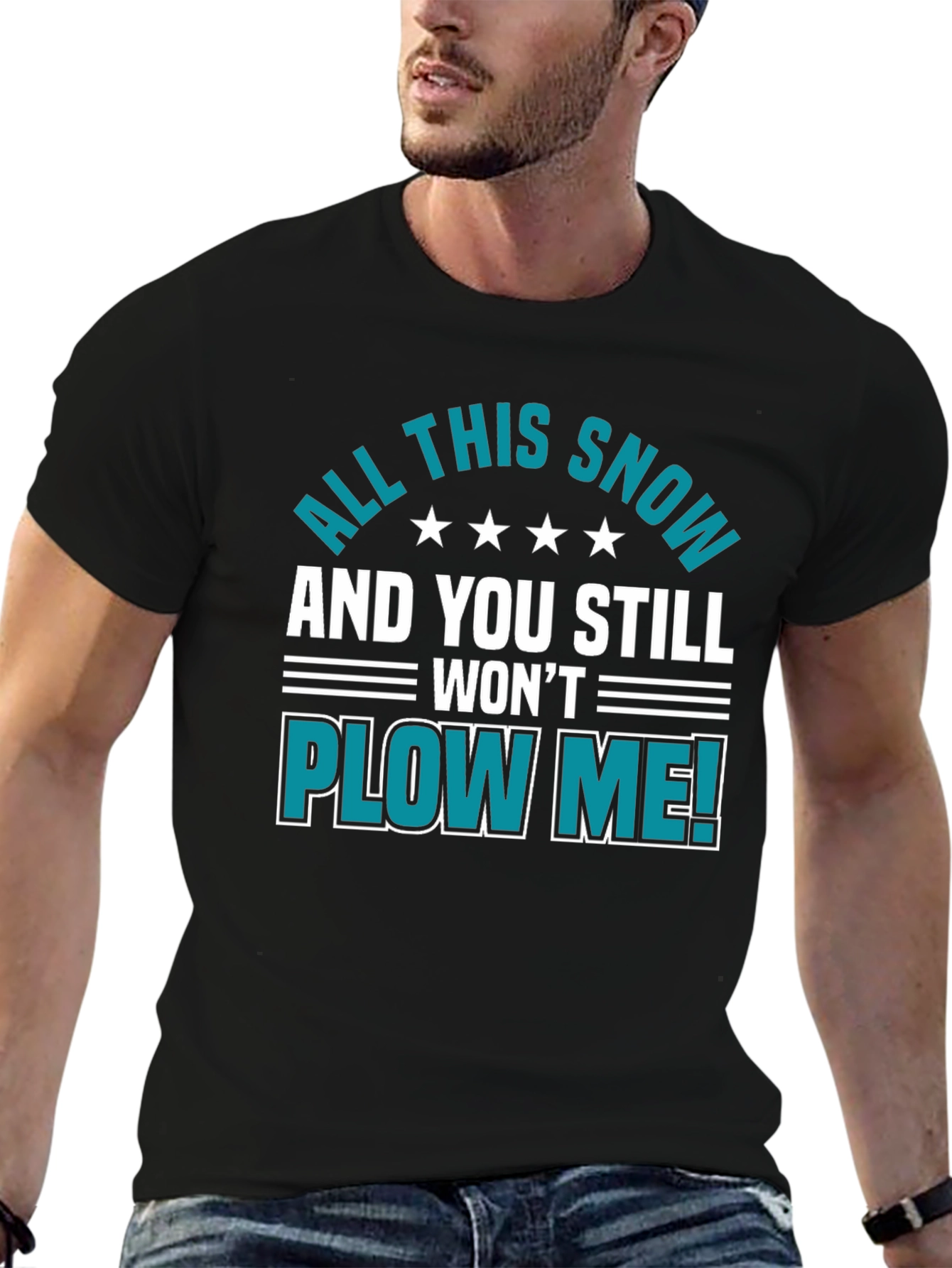 Funny All This Snow Graphic Novelty T-Shirt
