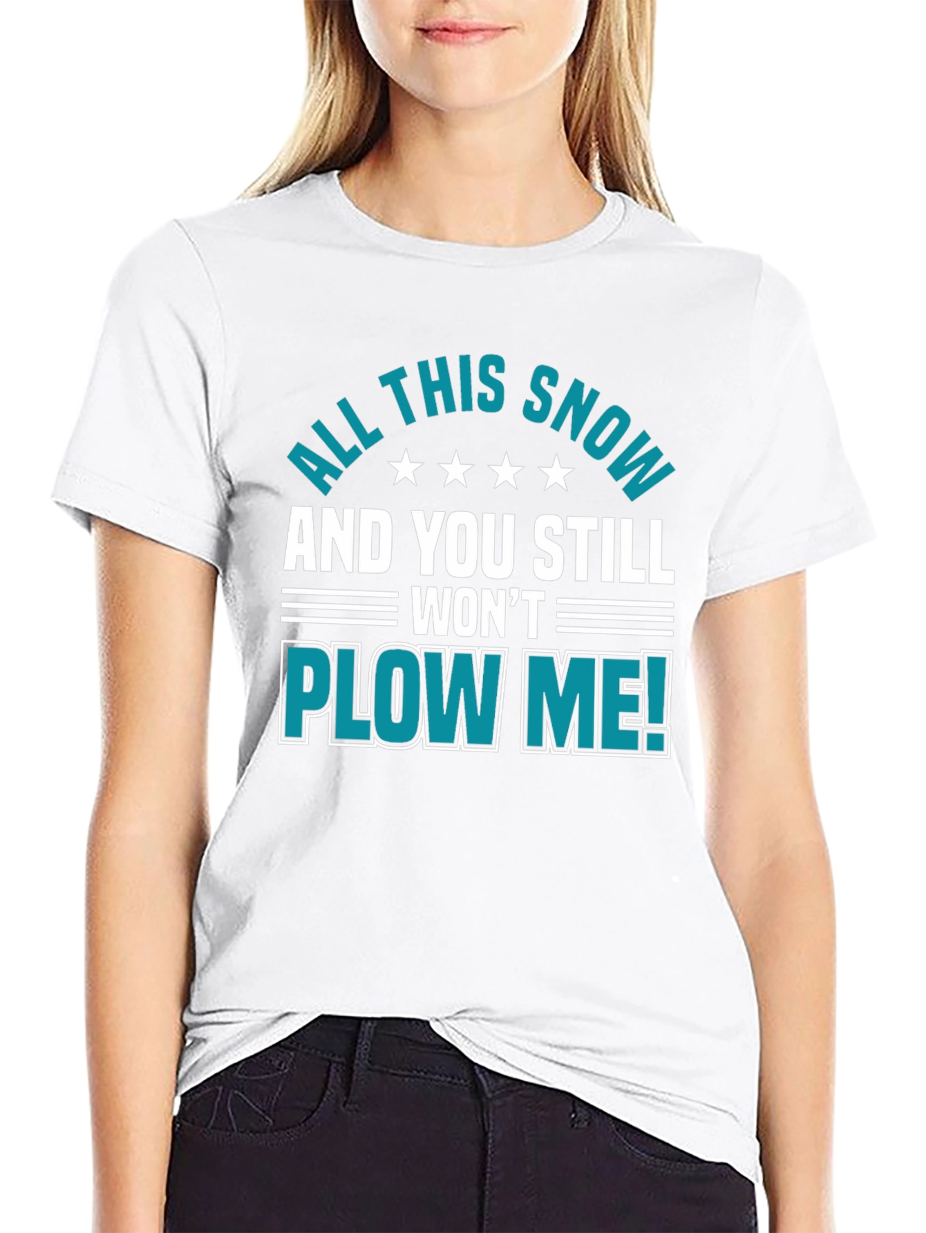 Funny All This Snow Graphic Novelty T-Shirt