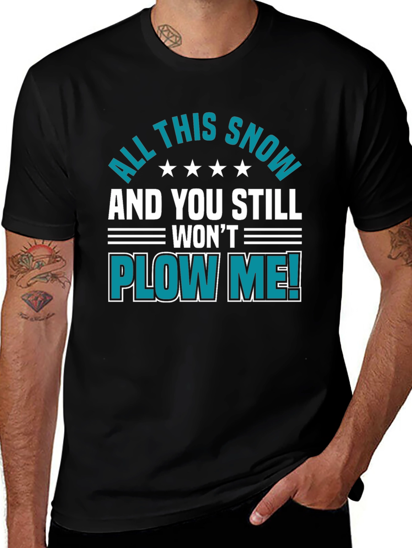 Funny All This Snow Graphic Novelty T-Shirt