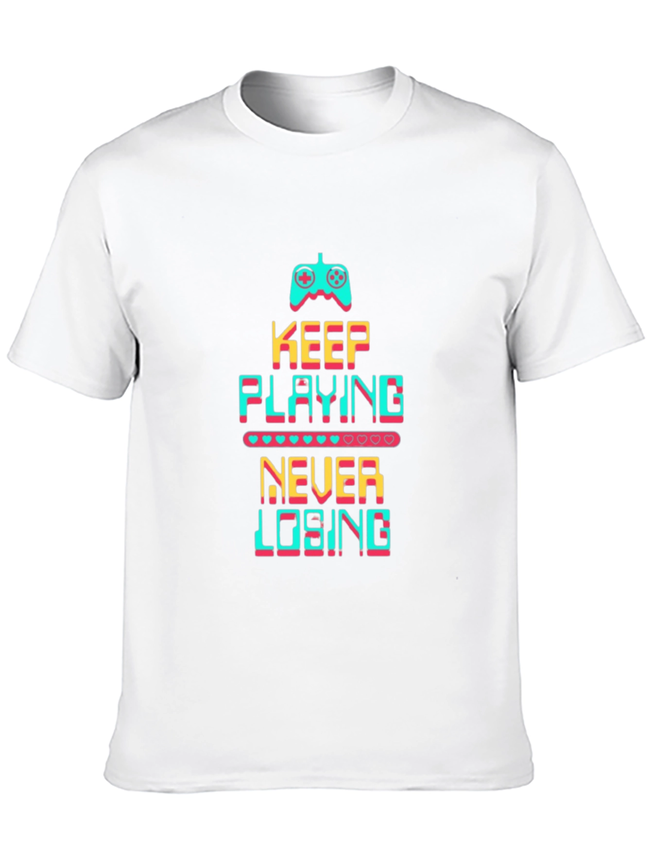 Keep Playing Never Losing Black T-Shirt