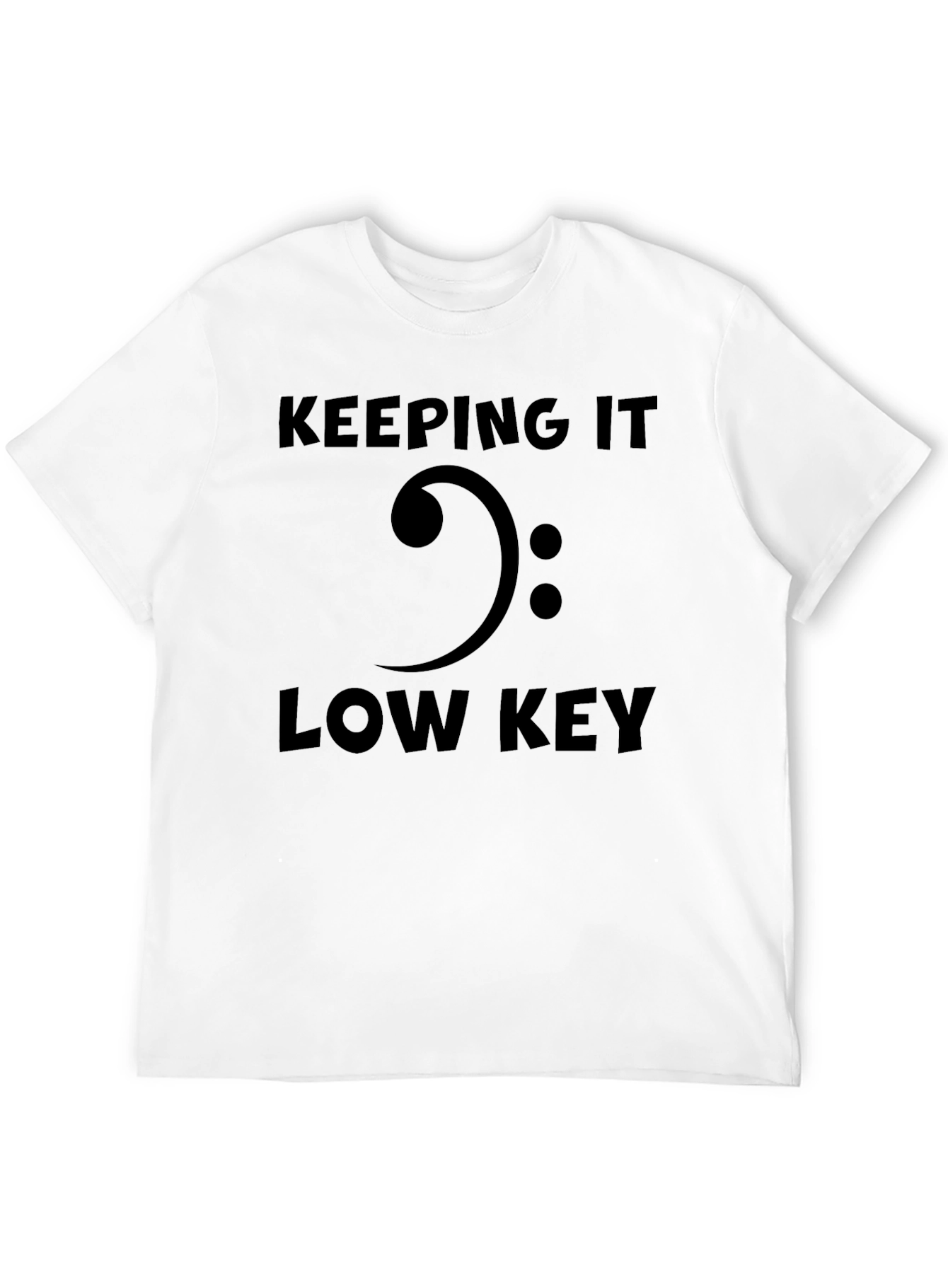 Keeping it Low Key Bass Clef Black Graphic Tee