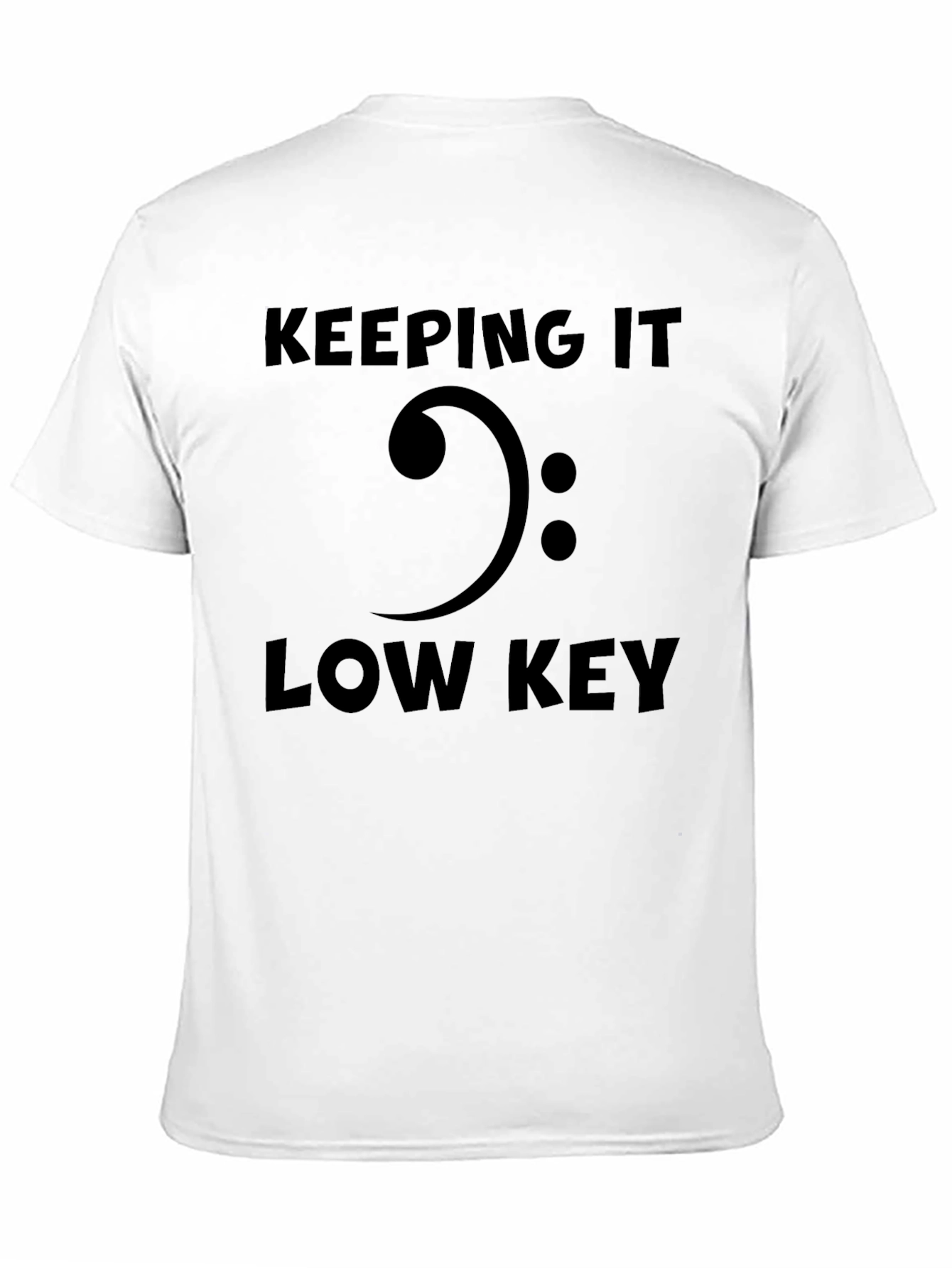 Keeping it Low Key Bass Clef Black Graphic Tee
