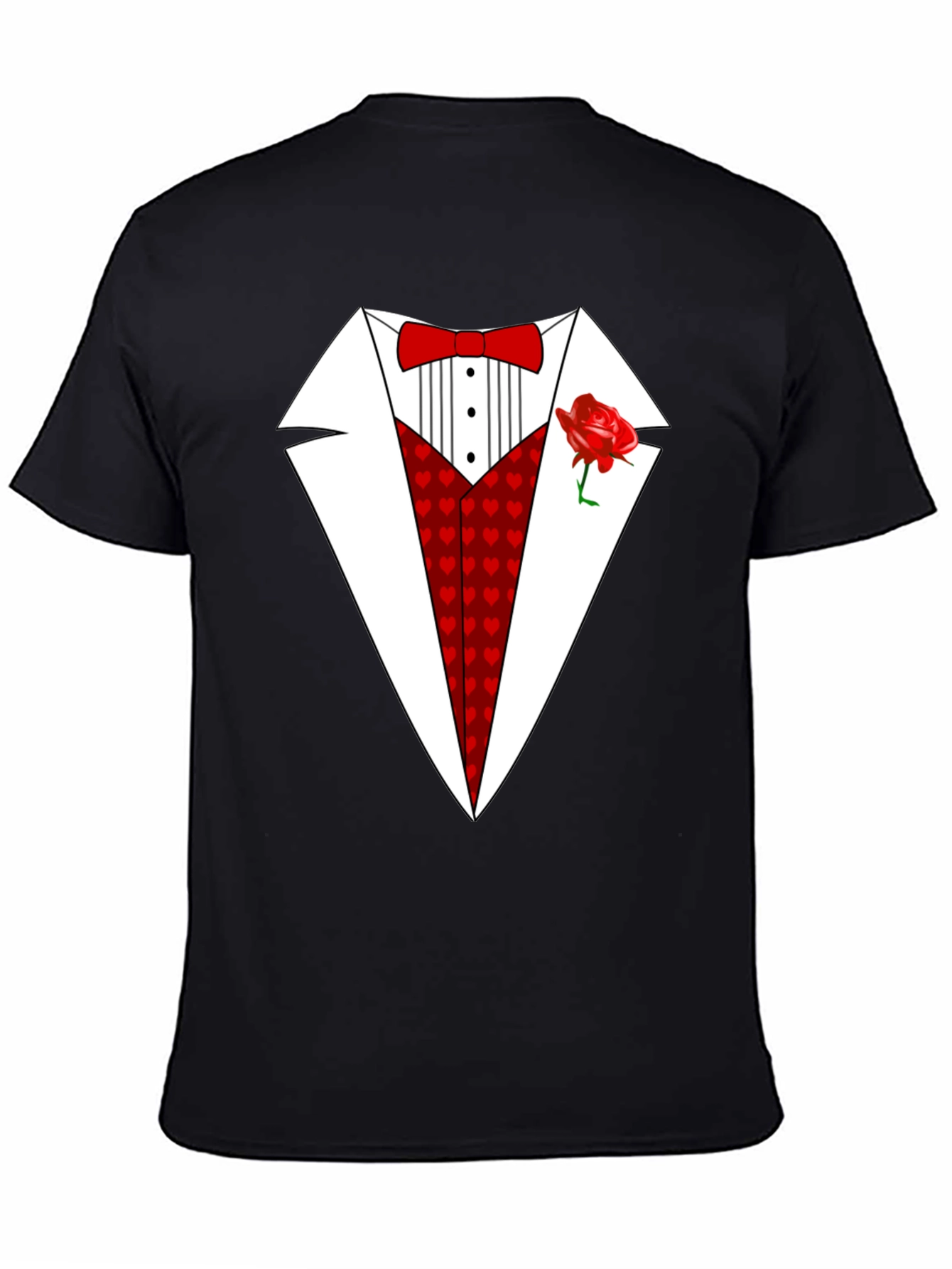 Heart Tuxedo T-Shirt - Valentines Day Ready