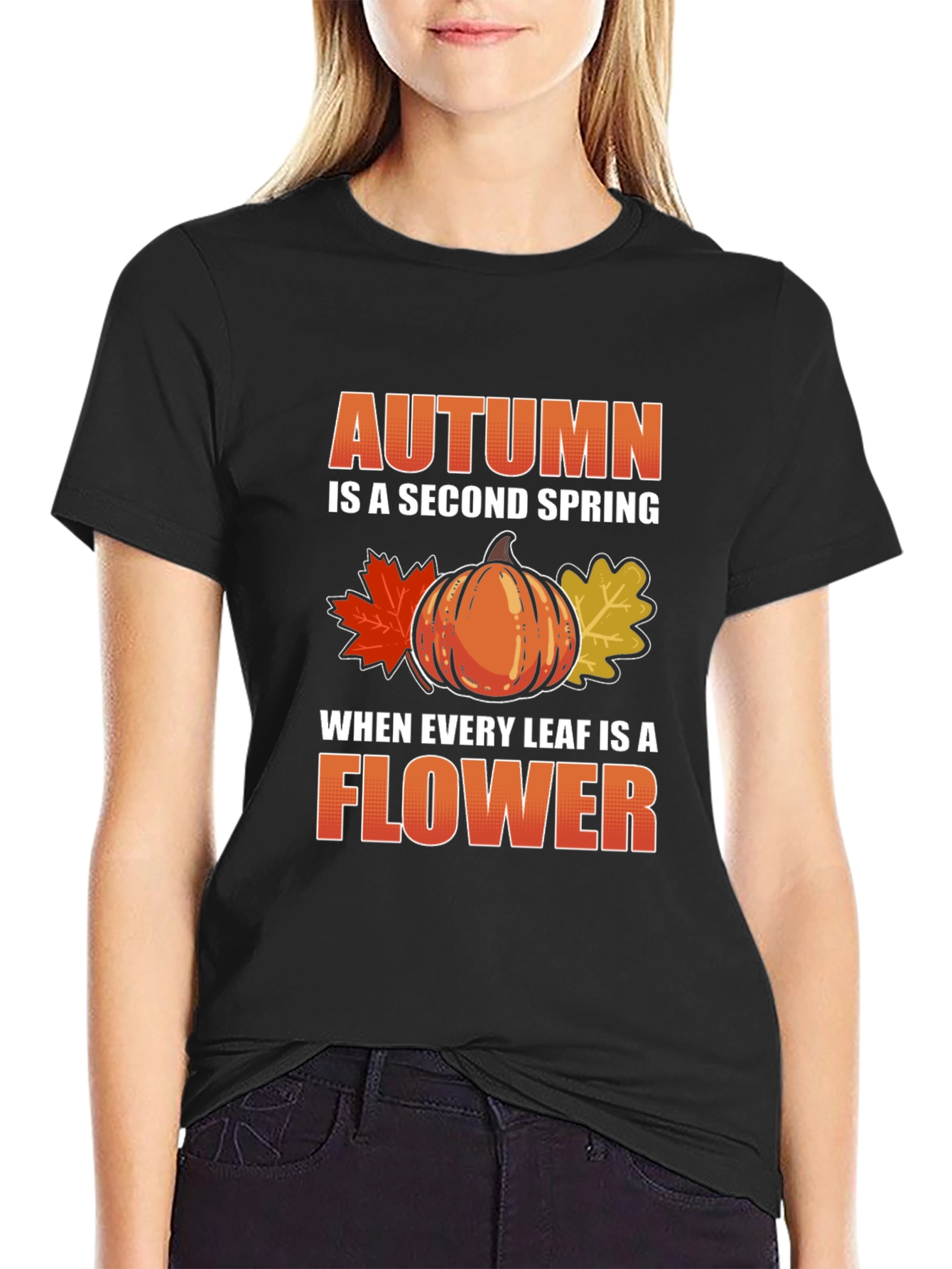 Autumn Second Spring Black Graphic Tee