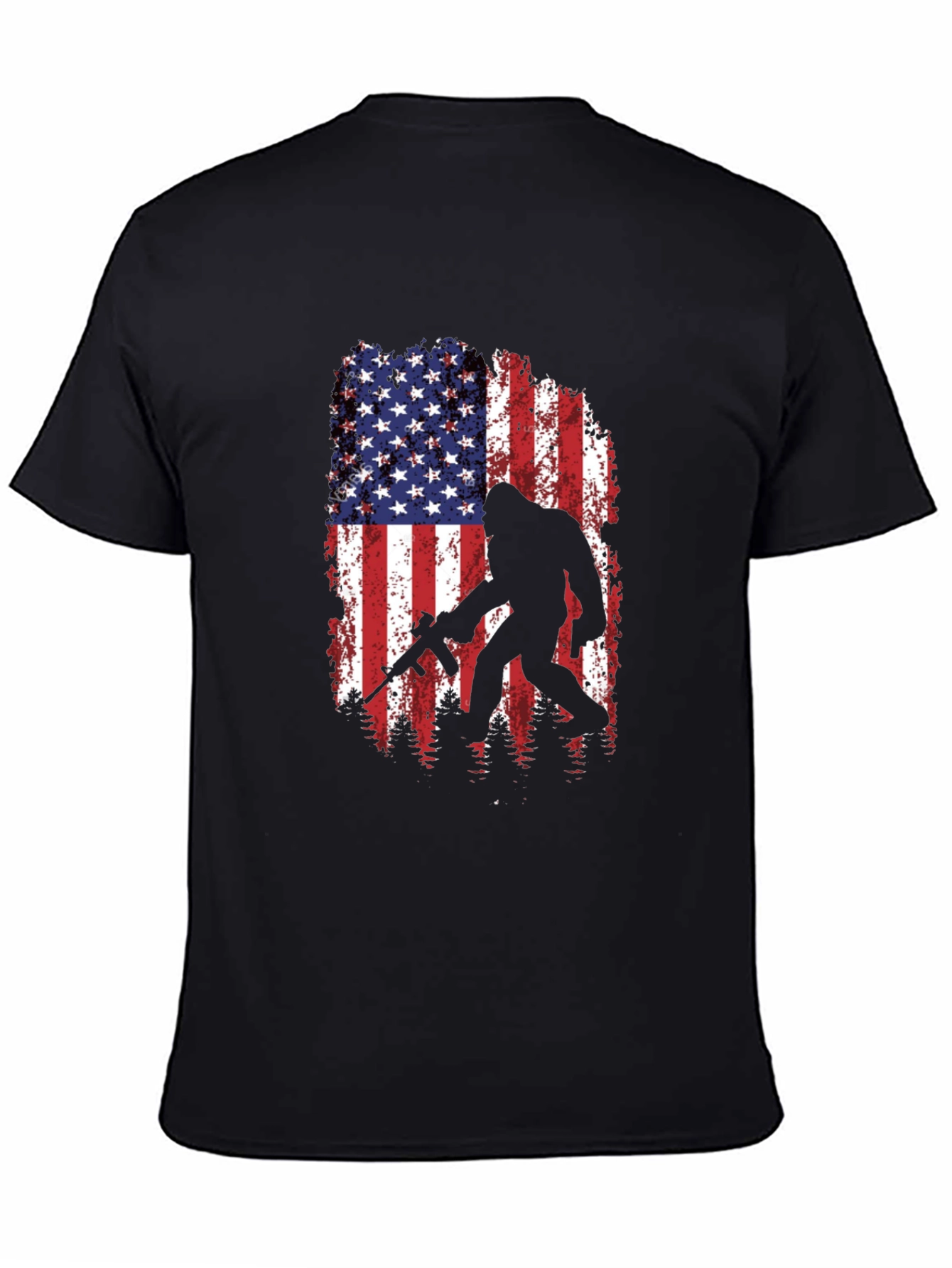 American Flag Bigfoot AR-15 T-Shirt