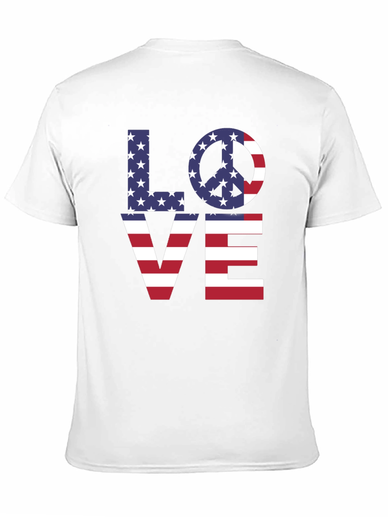 Patriotic Love Graphic T-Shirt - USA Pride Tee