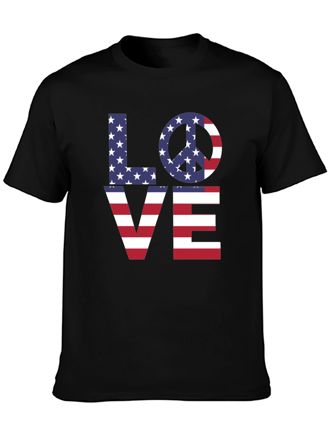 Patriotic Love Graphic T-Shirt - USA Pride Tee