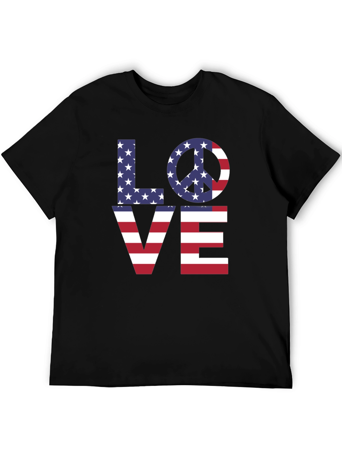 Patriotic Love Graphic T-Shirt - USA Pride Tee
