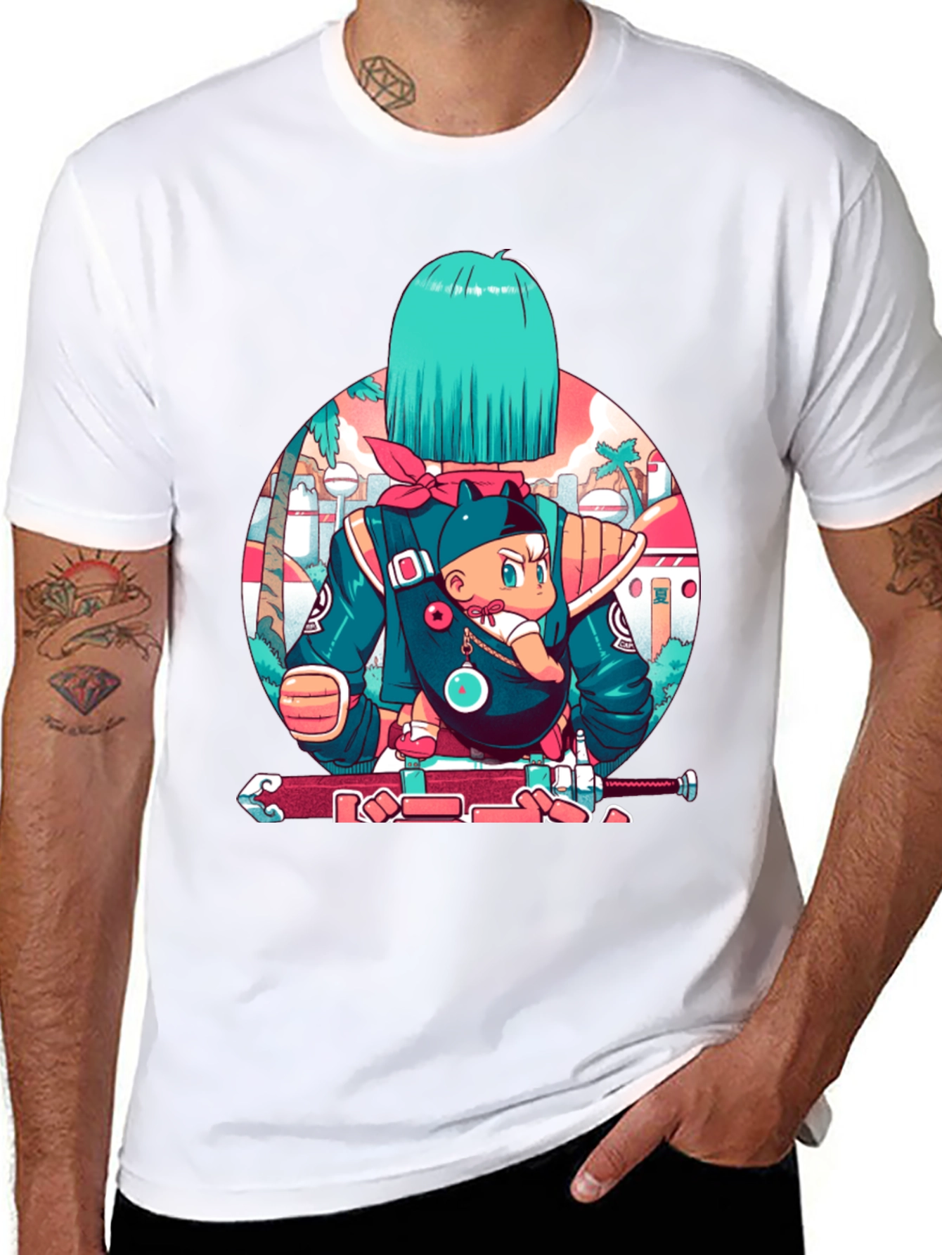 Anime Graphic Black T-Shirt