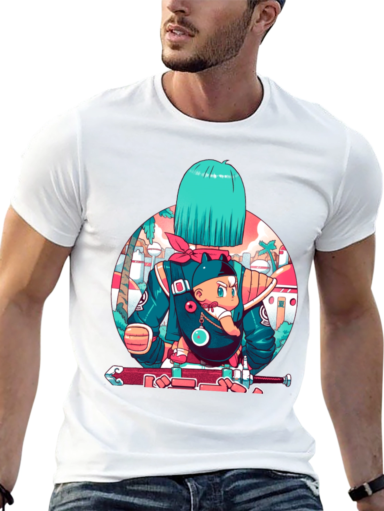 Anime Graphic Black T-Shirt
