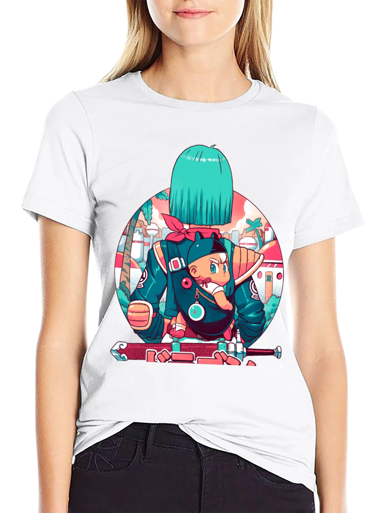 Anime Graphic Black T-Shirt