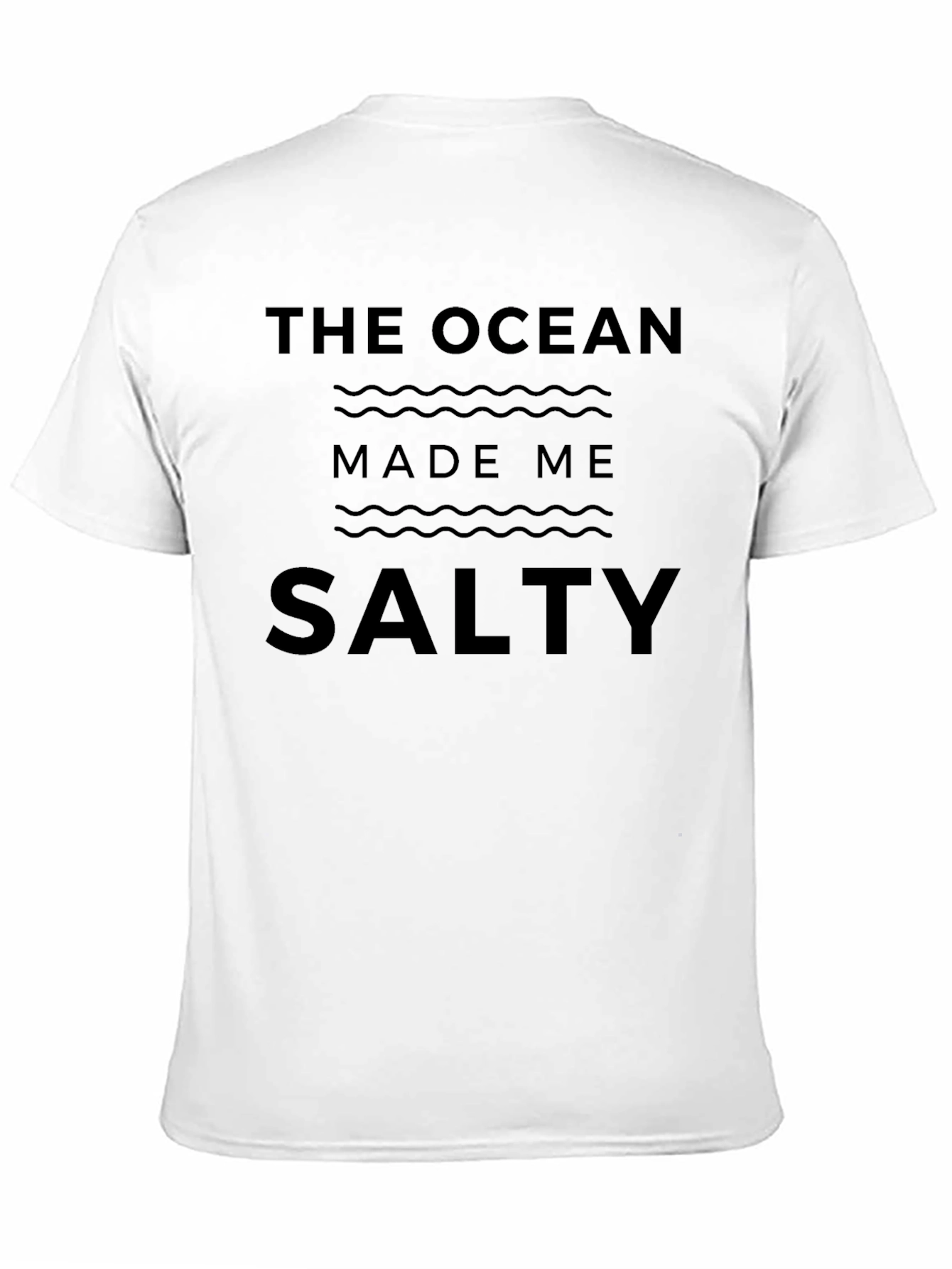 The Ocean Made Me Salty Black T-Shirt
