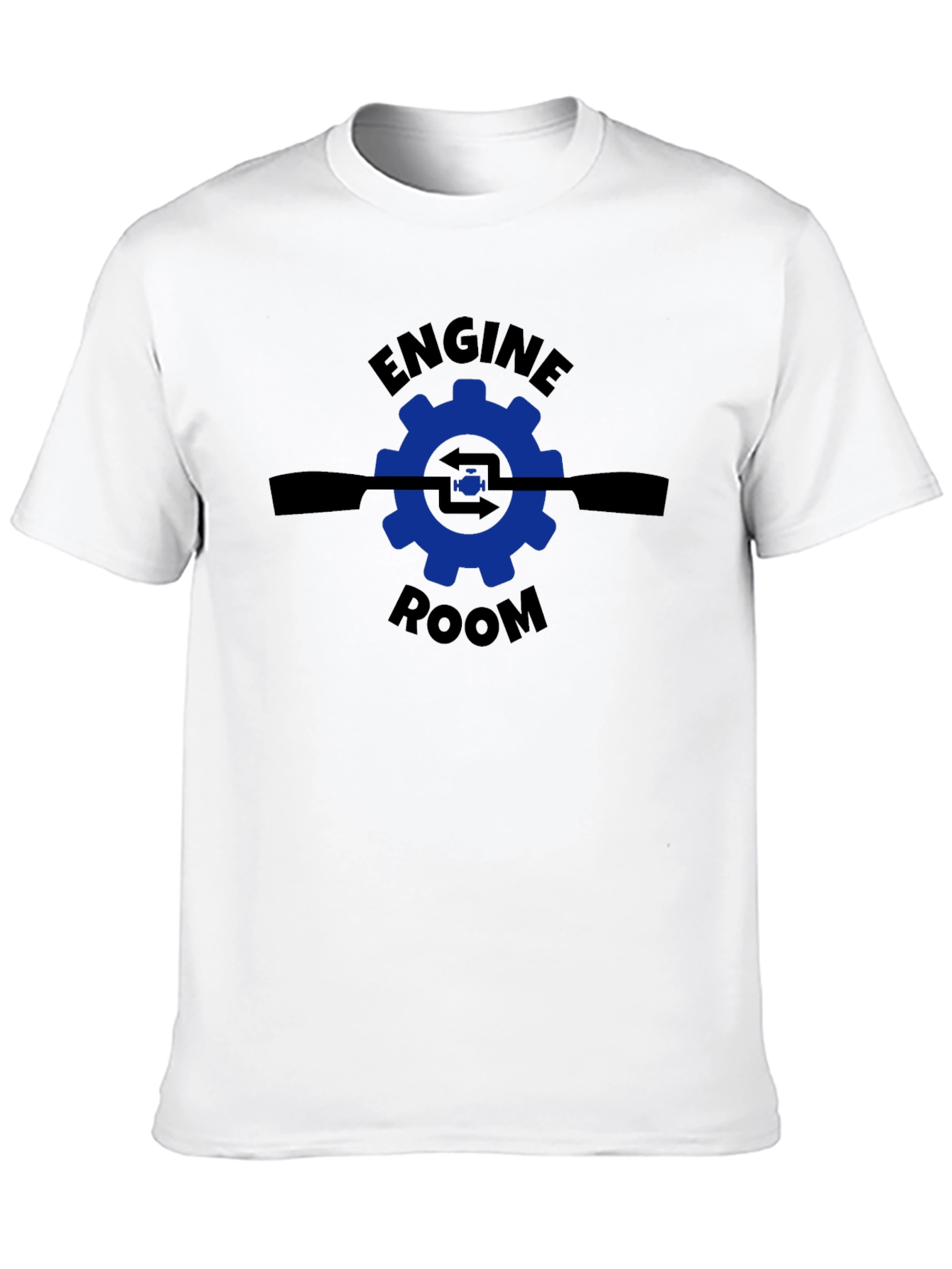 Engine Room Graphic Tee - Black Crew Neck T-Shirt