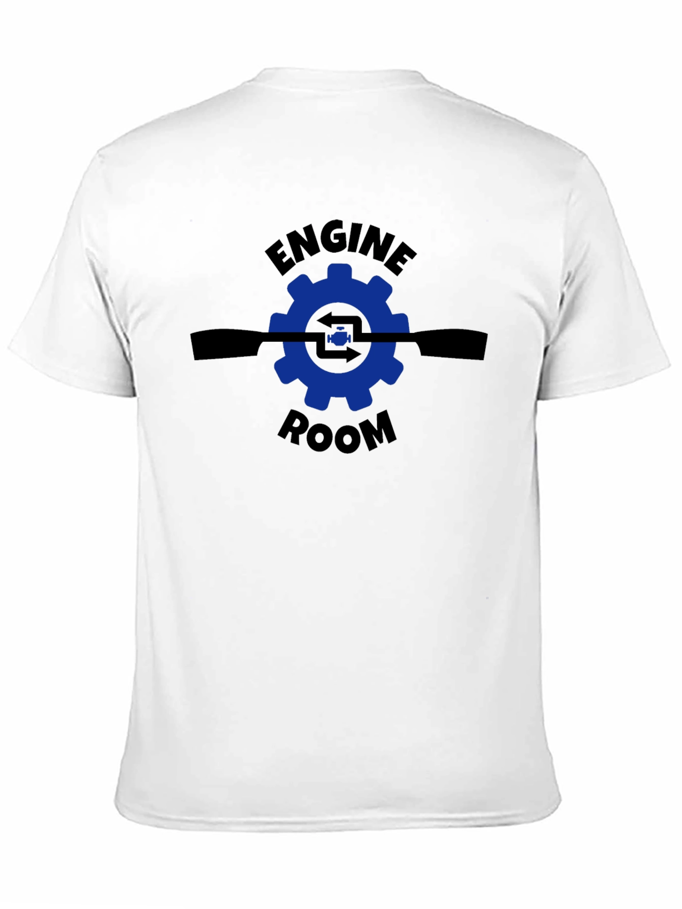 Engine Room Graphic Tee - Black Crew Neck T-Shirt