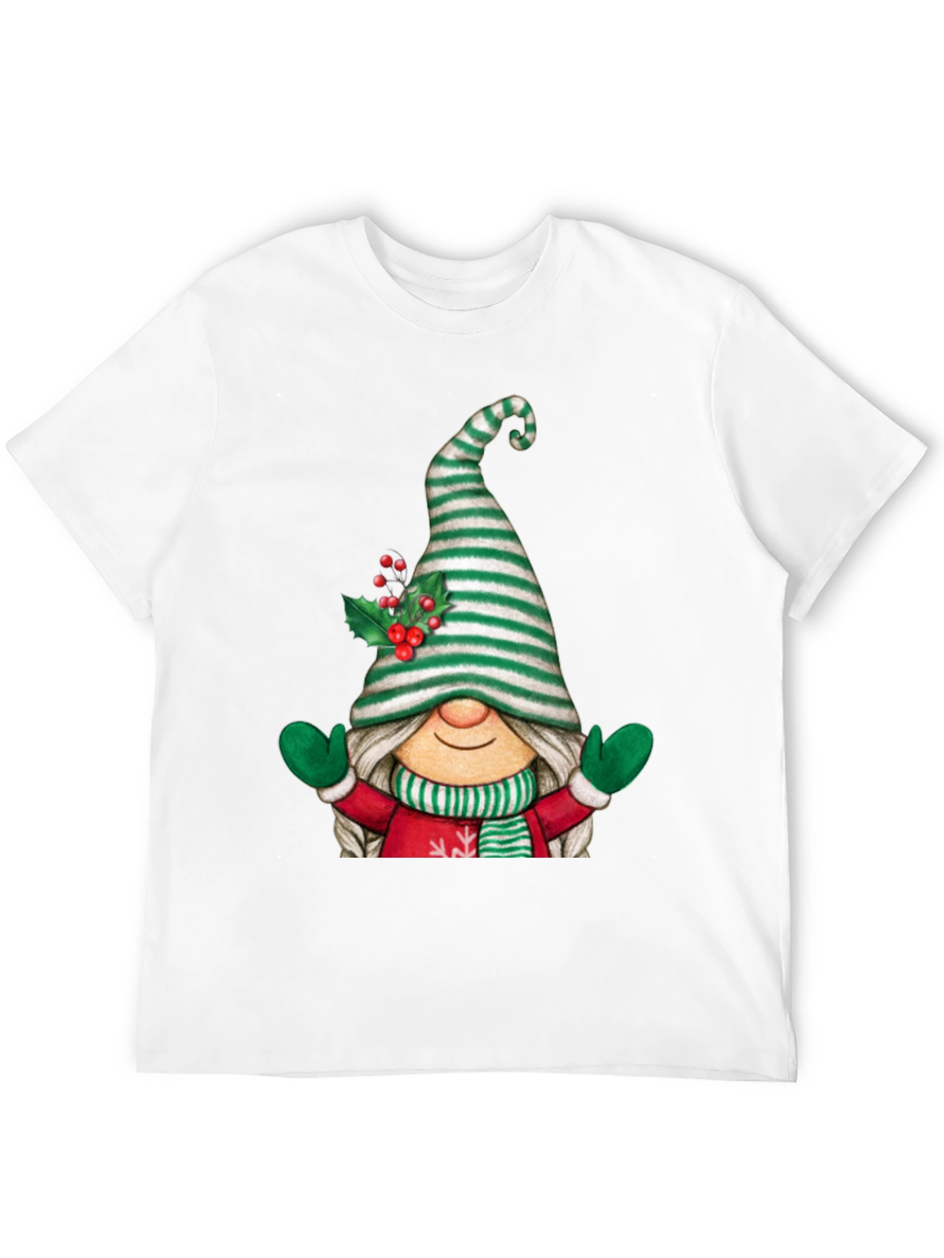 Festive Gnome Graphic Tee - Holiday Style