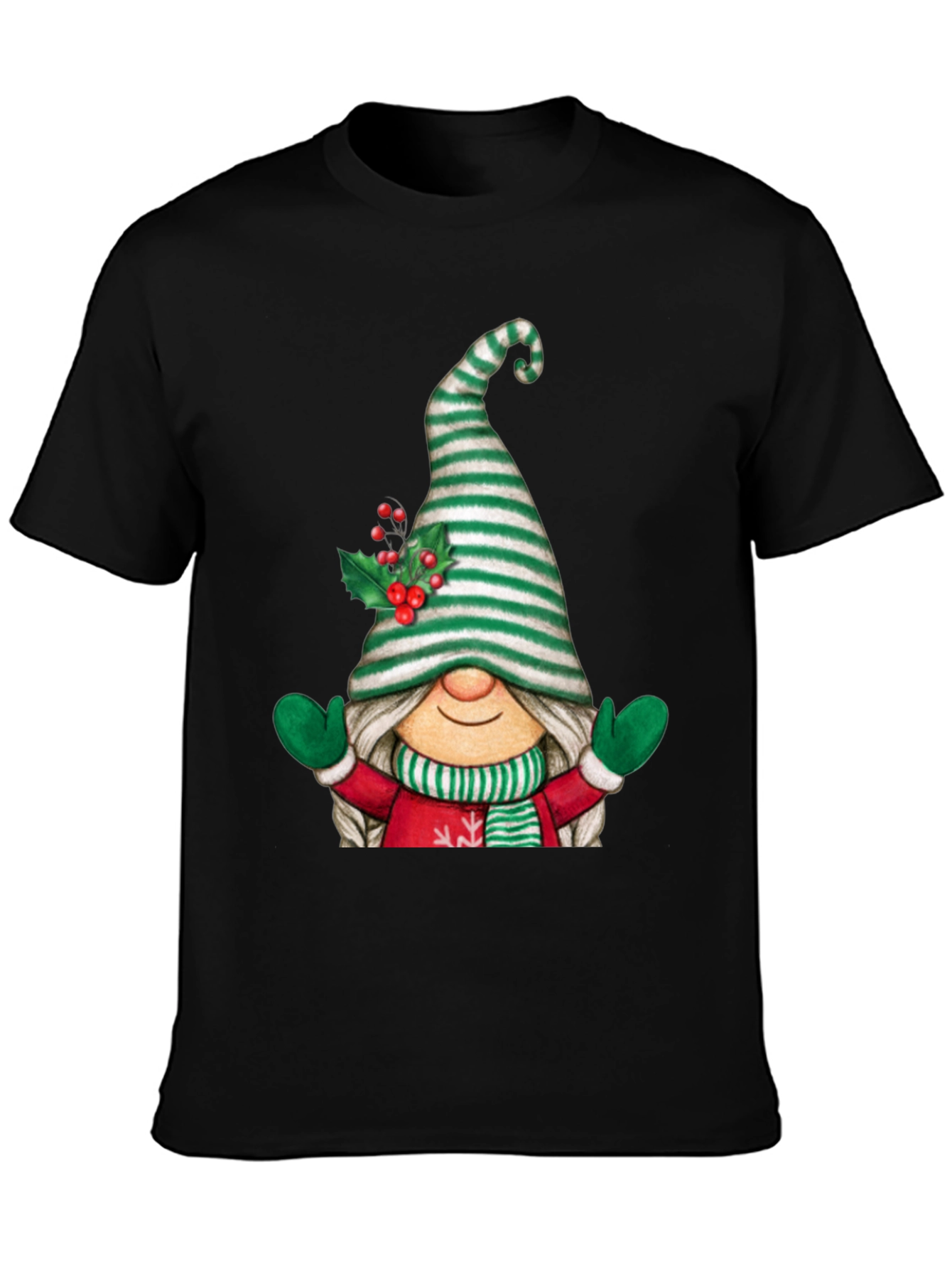 Festive Gnome Graphic Tee - Holiday Style