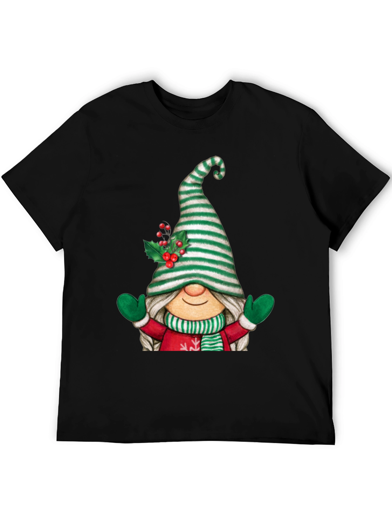 Festive Gnome Graphic Tee - Holiday Style