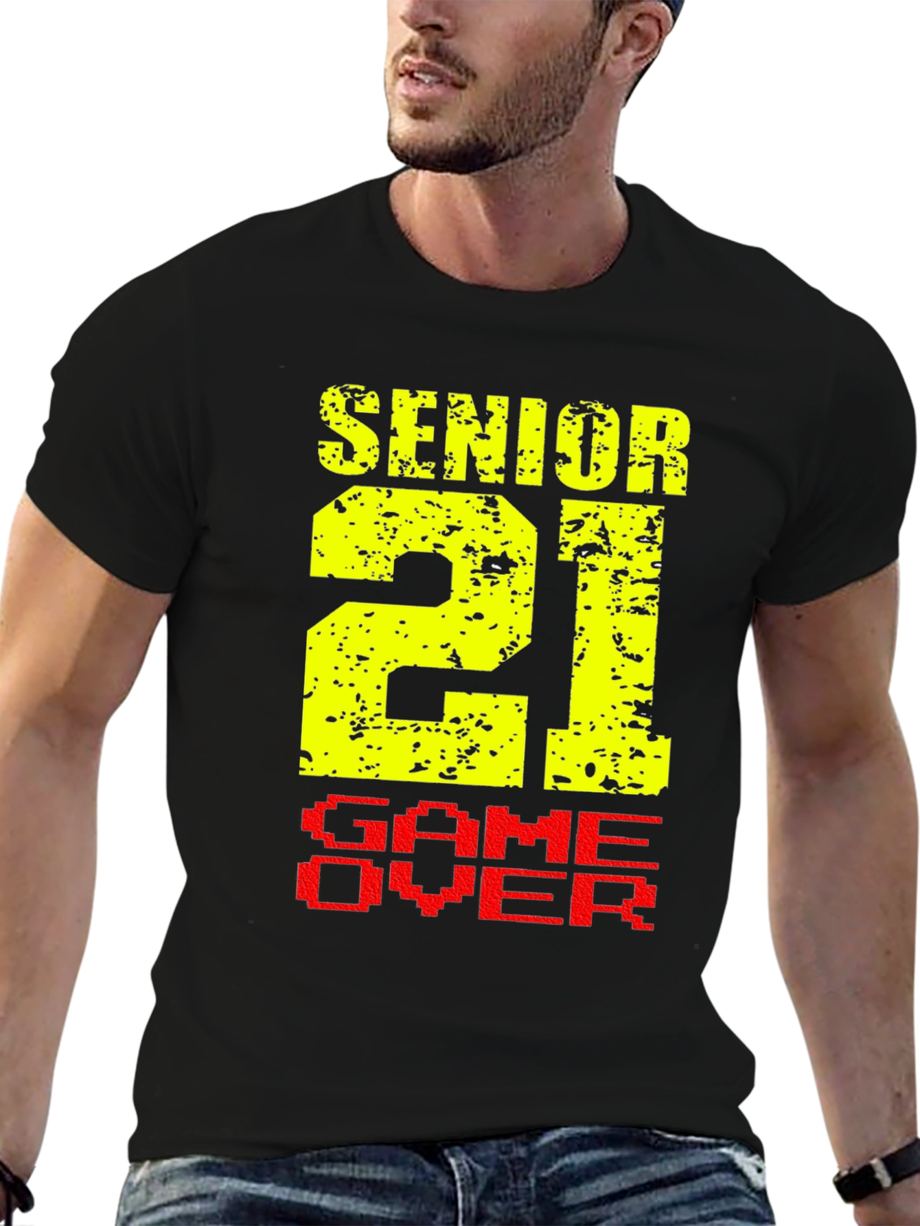 Senior 21 Game Over Black T-Shirt