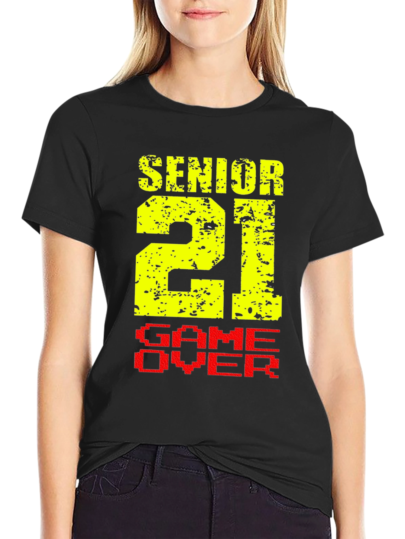 Senior 21 Game Over Black T-Shirt