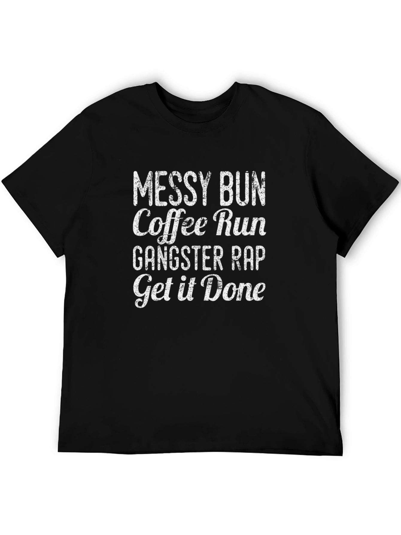 Messy Bun Coffee Run Graphic T-Shirt