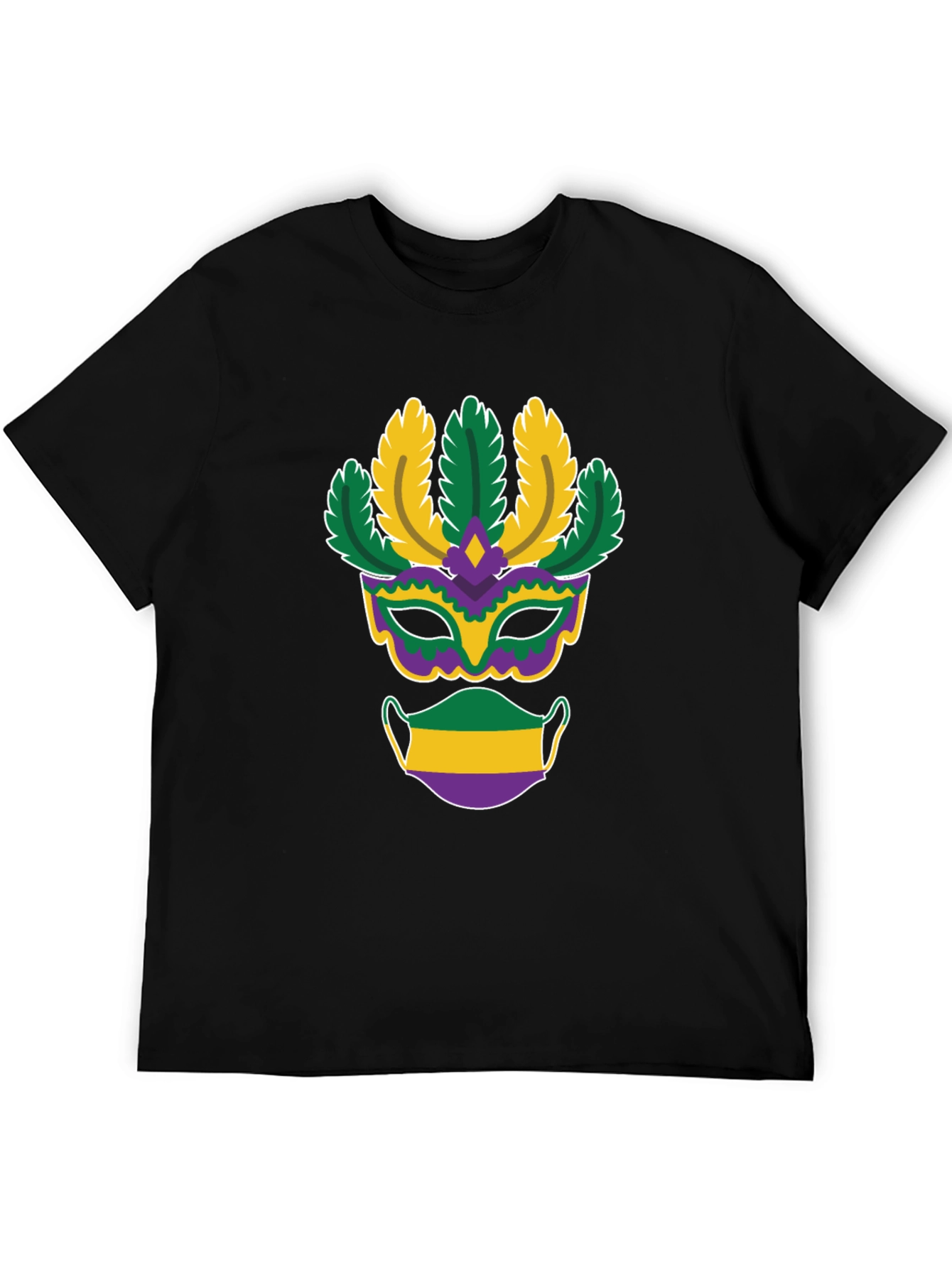 Mardi Gras Mask T-Shirt - Festive Holiday Apparel