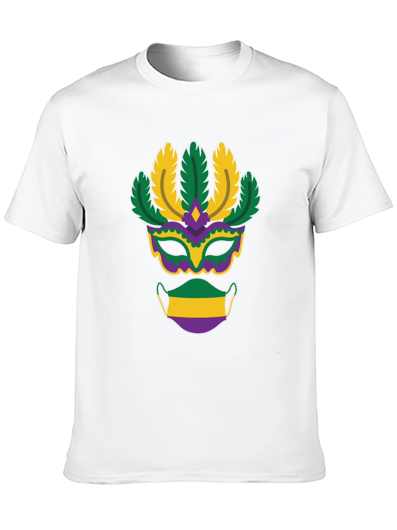 Mardi Gras Mask T-Shirt - Festive Holiday Apparel
