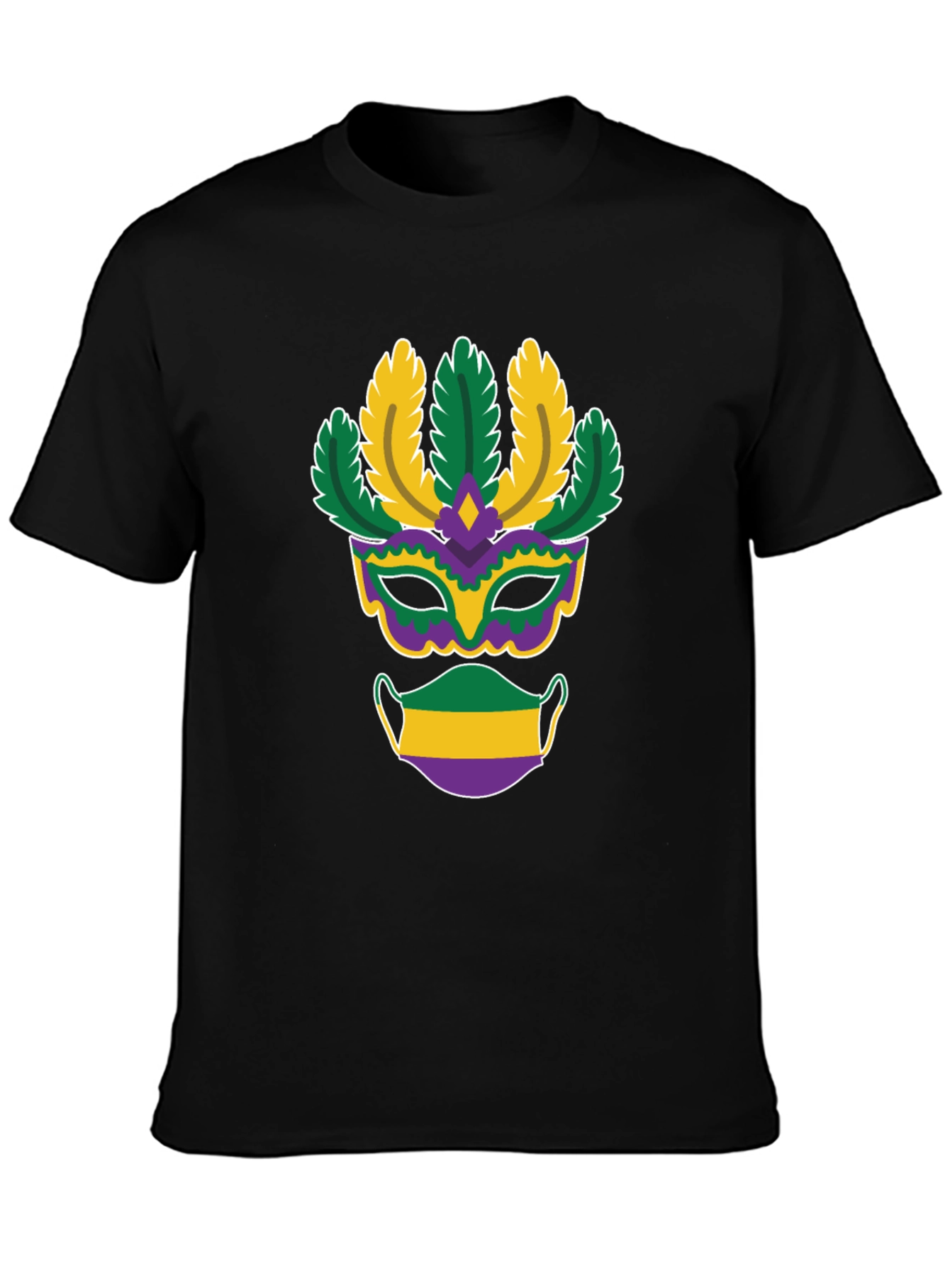 Mardi Gras Mask T-Shirt - Festive Holiday Apparel