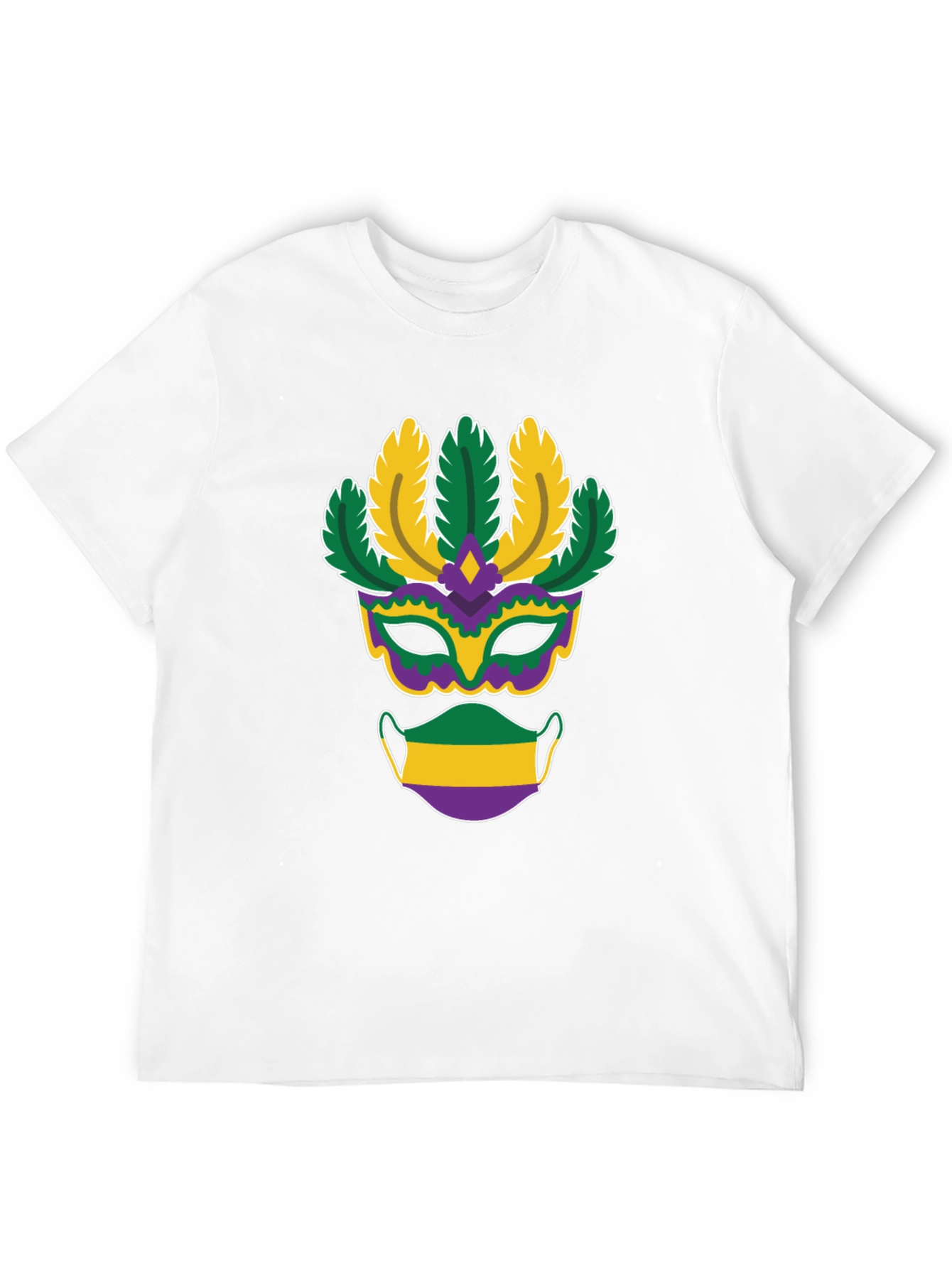 Mardi Gras Mask T-Shirt - Festive Holiday Apparel