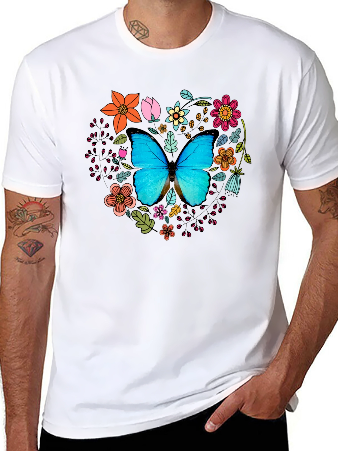Butterfly Floral Graphic Tee - Stylish & Unique!