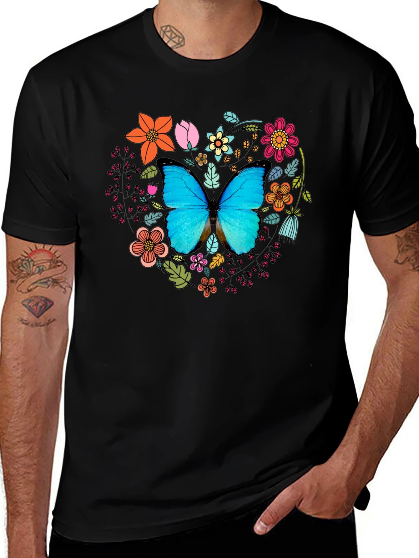 Butterfly Floral Graphic Tee - Stylish & Unique!
