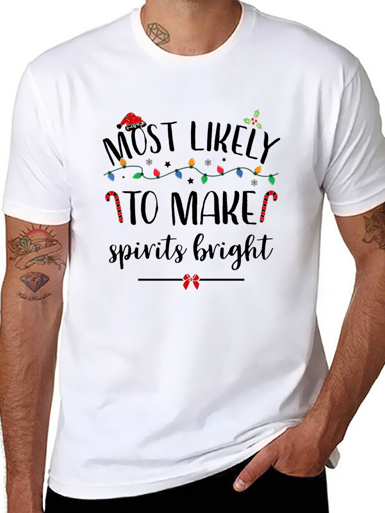 Most Likely To Make Spirits Bright T-Shirt