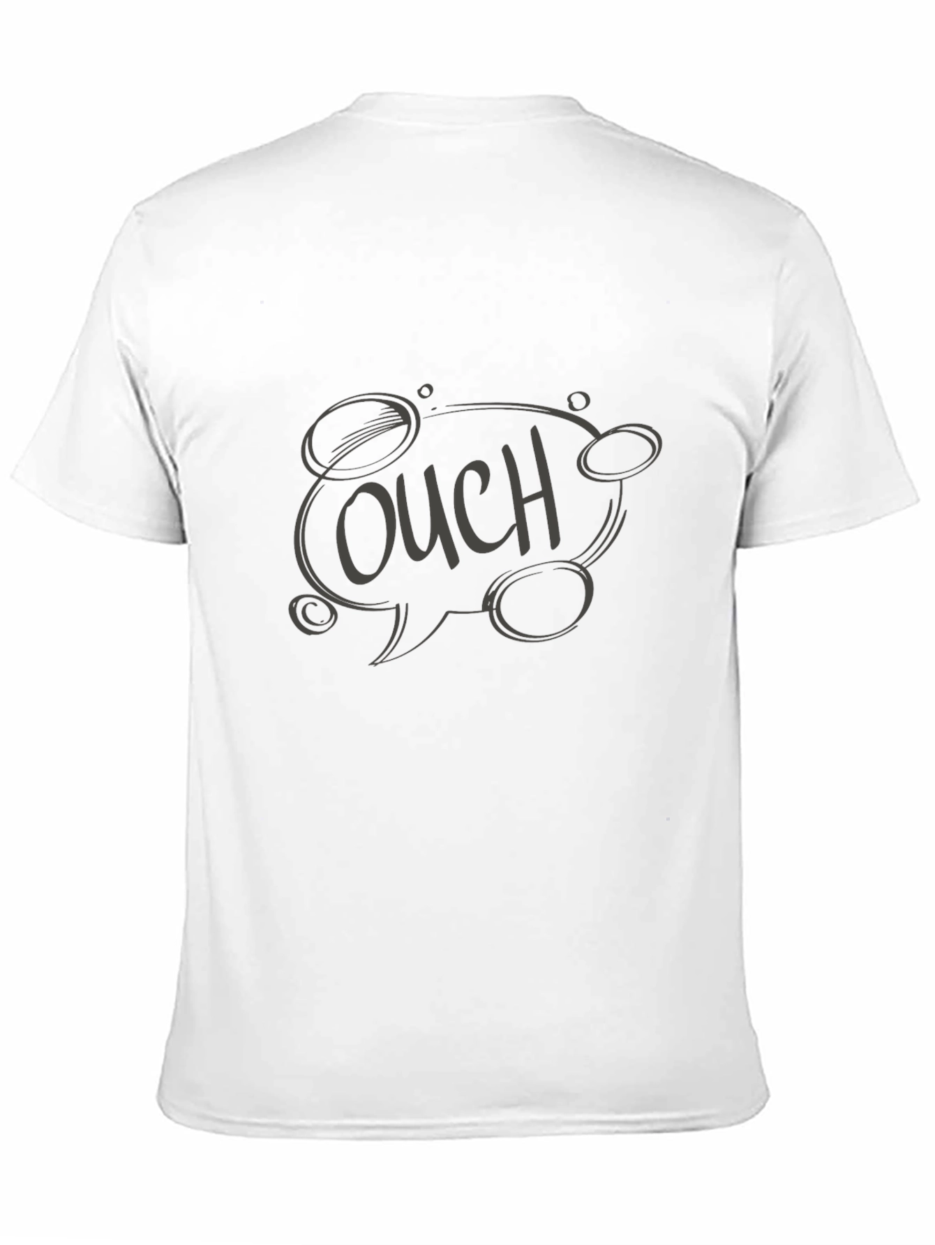 Ouch! Graphic Print Black Cotton T-Shirt