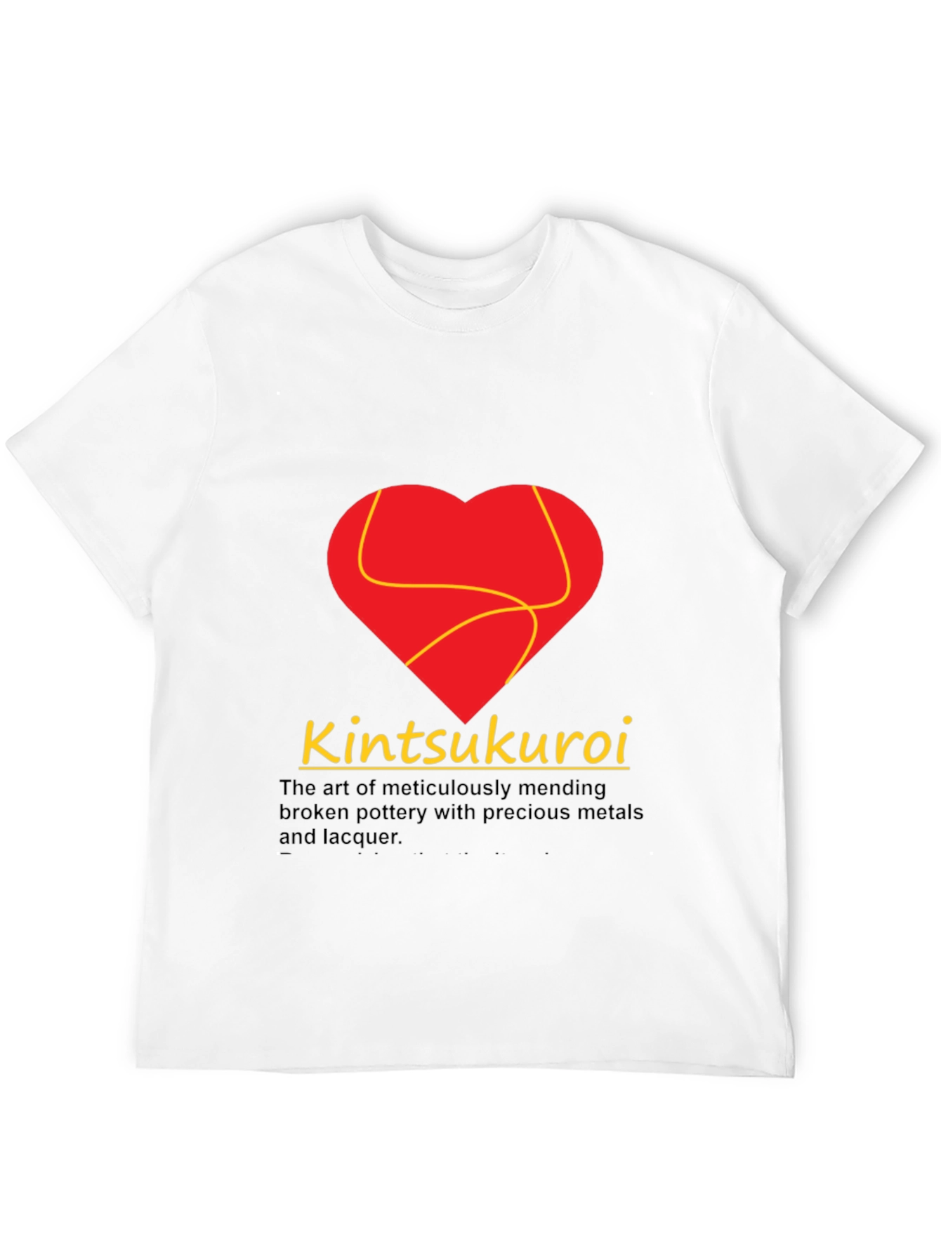 Kintsukuroi Art Black Graphic T-Shirt