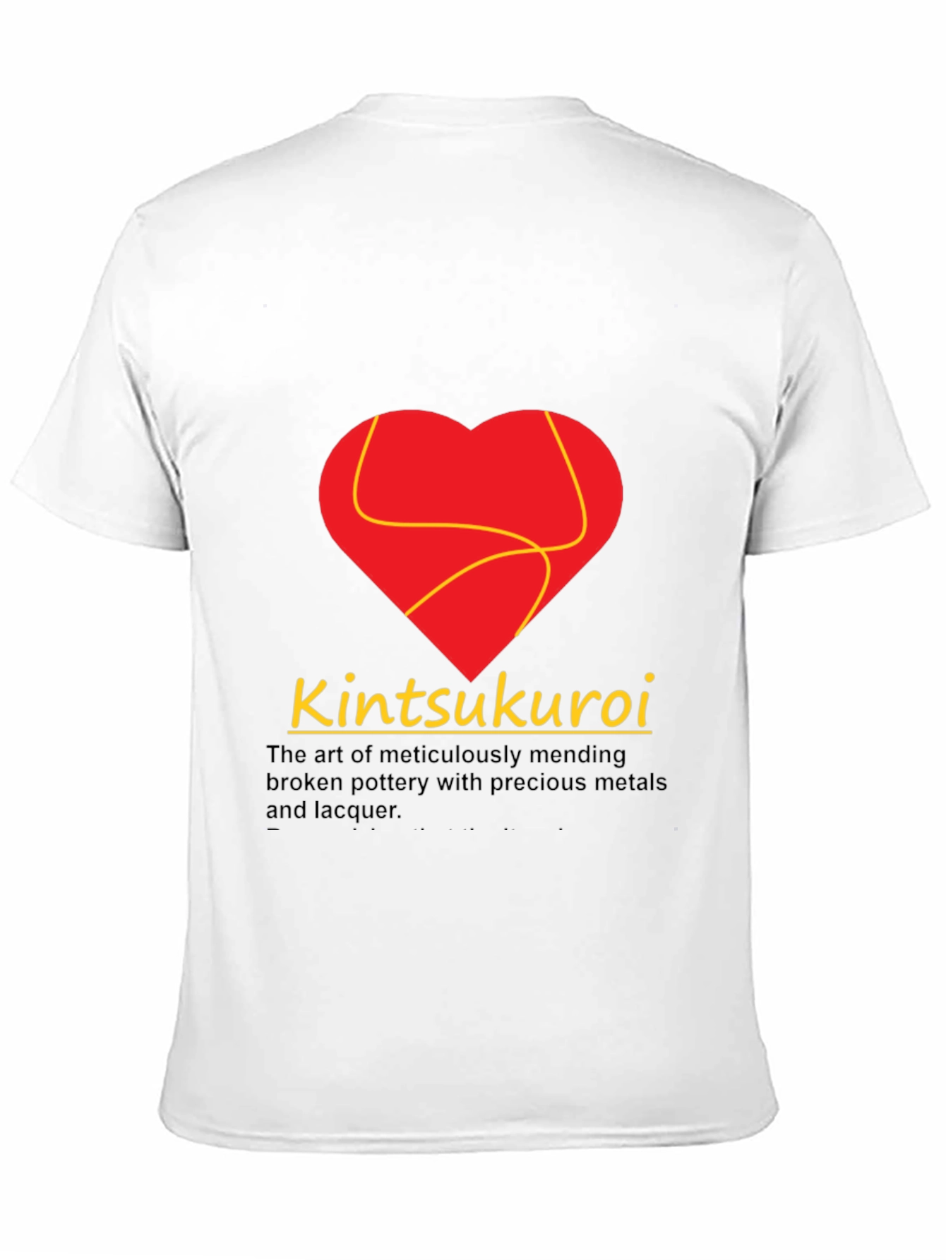 Kintsukuroi Art Black Graphic T-Shirt