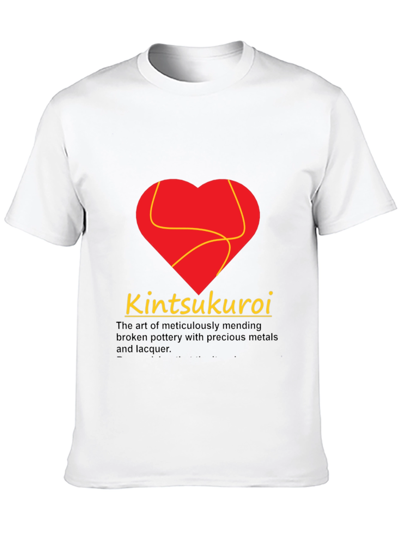Kintsukuroi Art Black Graphic T-Shirt
