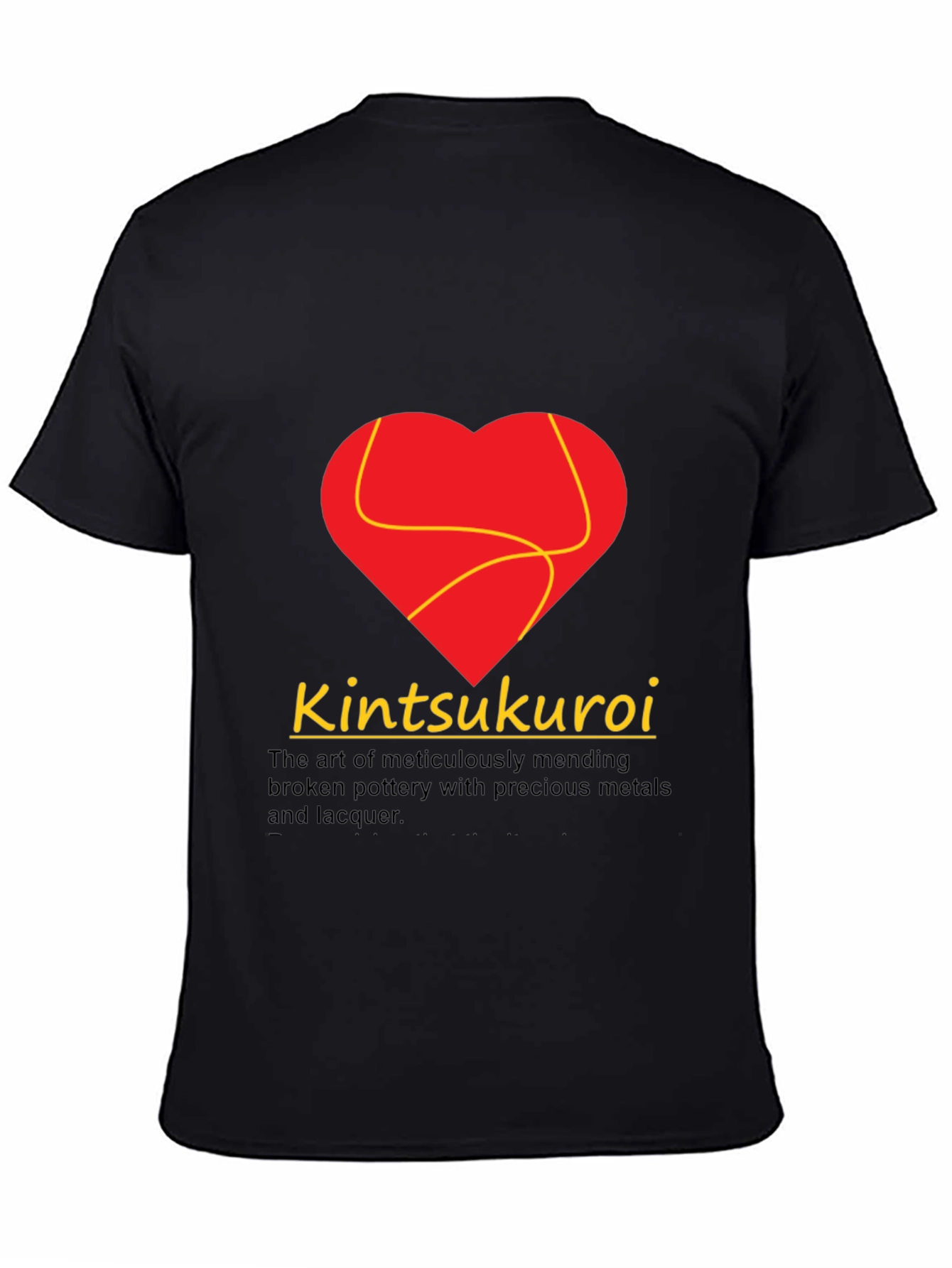 Kintsukuroi Art Black Graphic T-Shirt