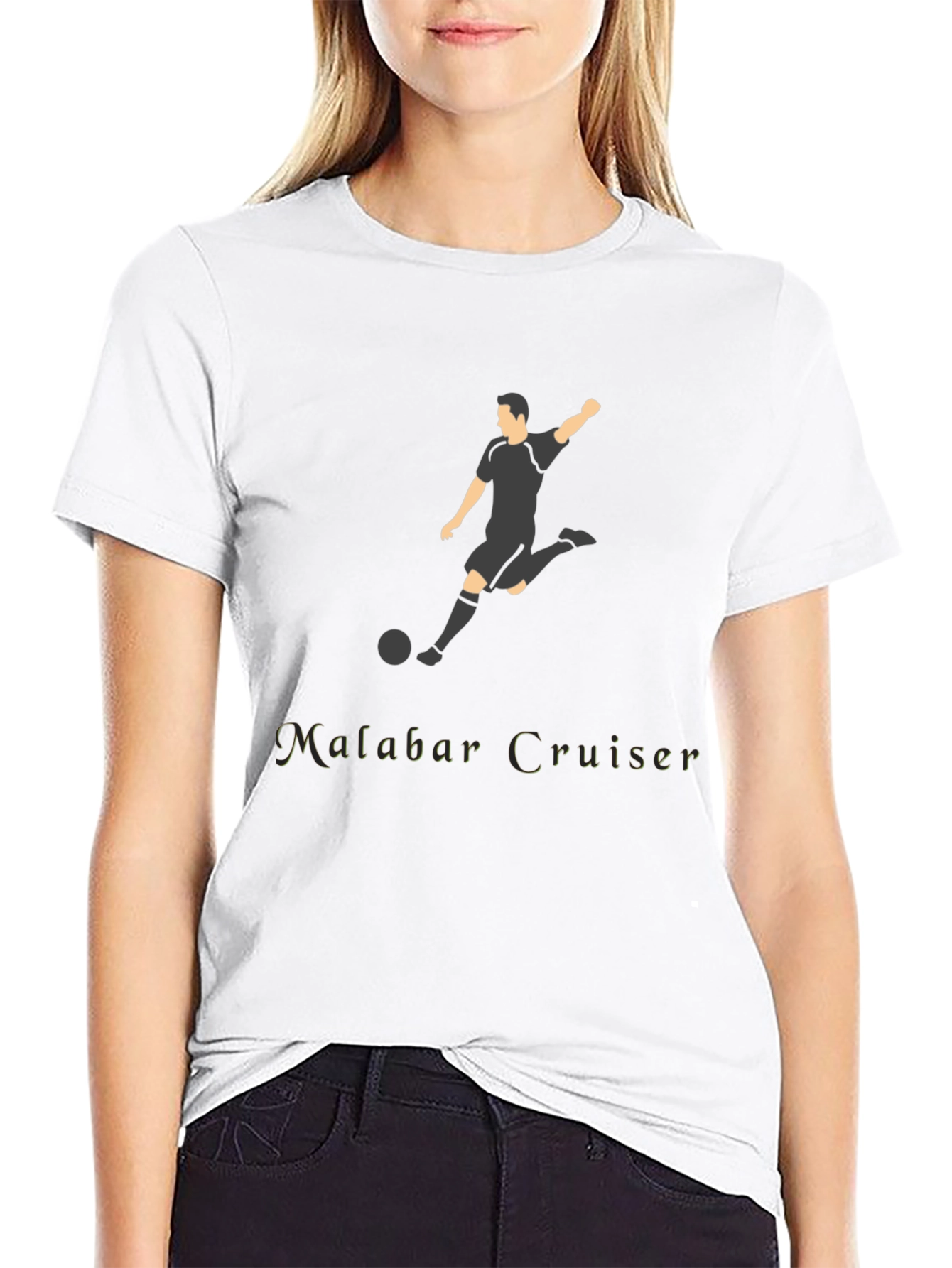 Soccer Player Black T-Shirt