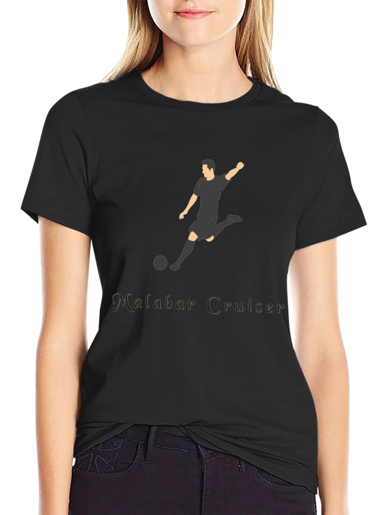 Soccer Player Black T-Shirt
