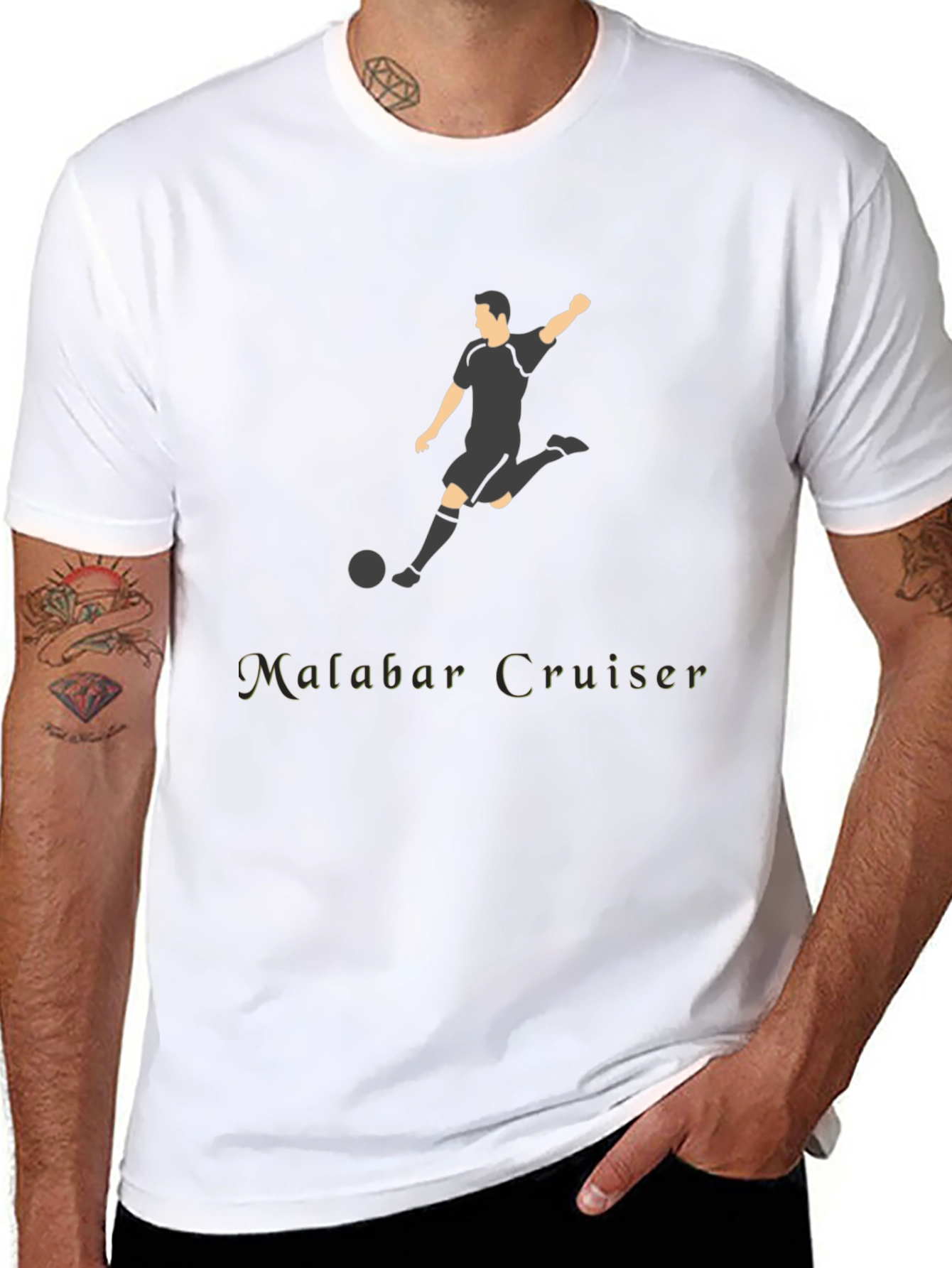 Soccer Player Black T-Shirt