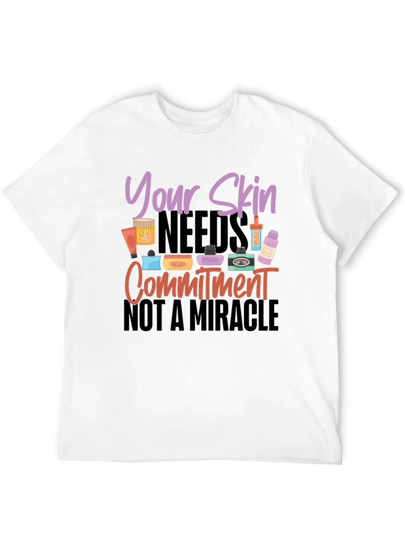 Skincare Commitment Graphic Tee - Stylish & Comfy