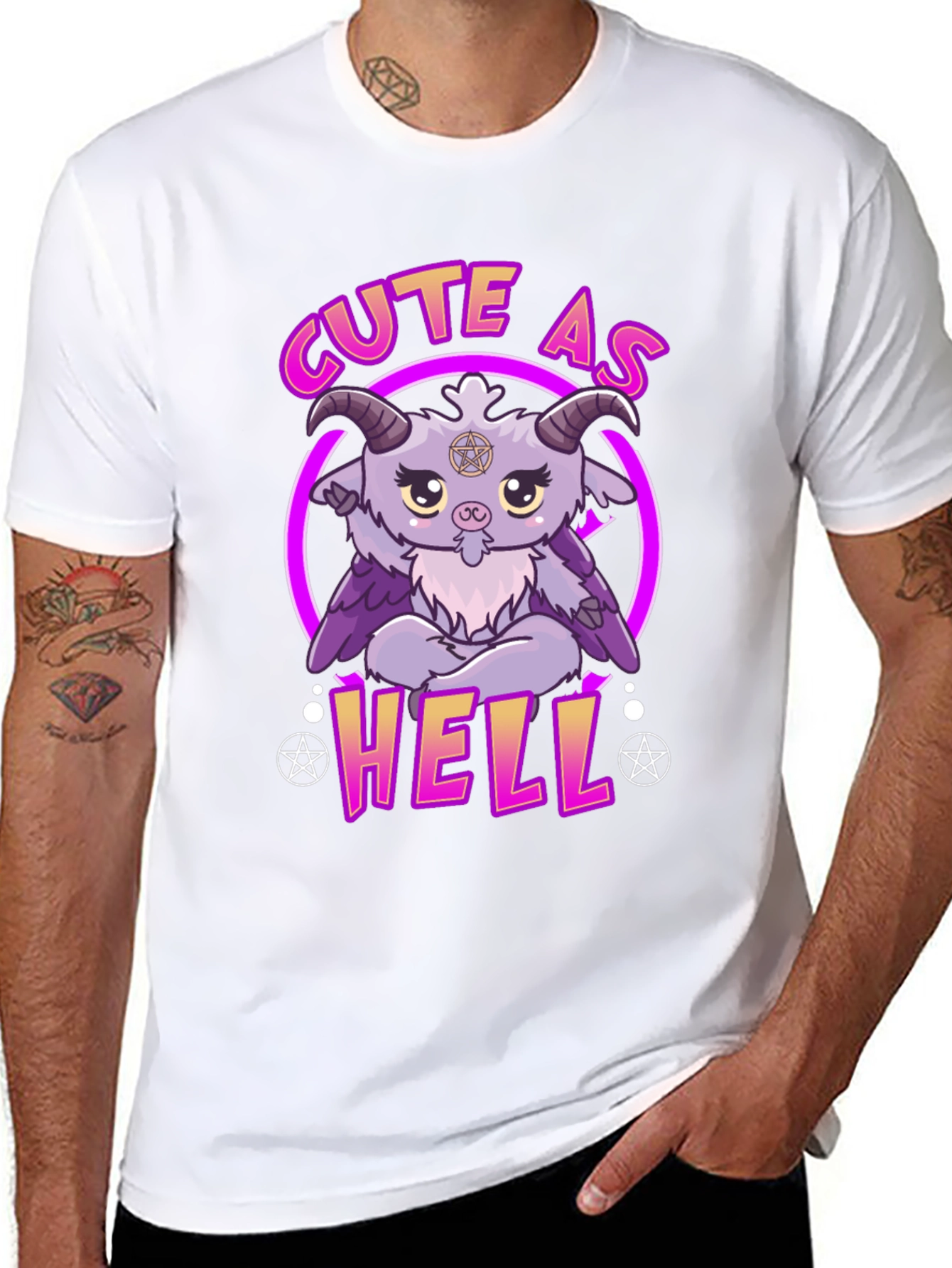 Cute As Hell Baphomet T-Shirt - Unique Graphic Tee