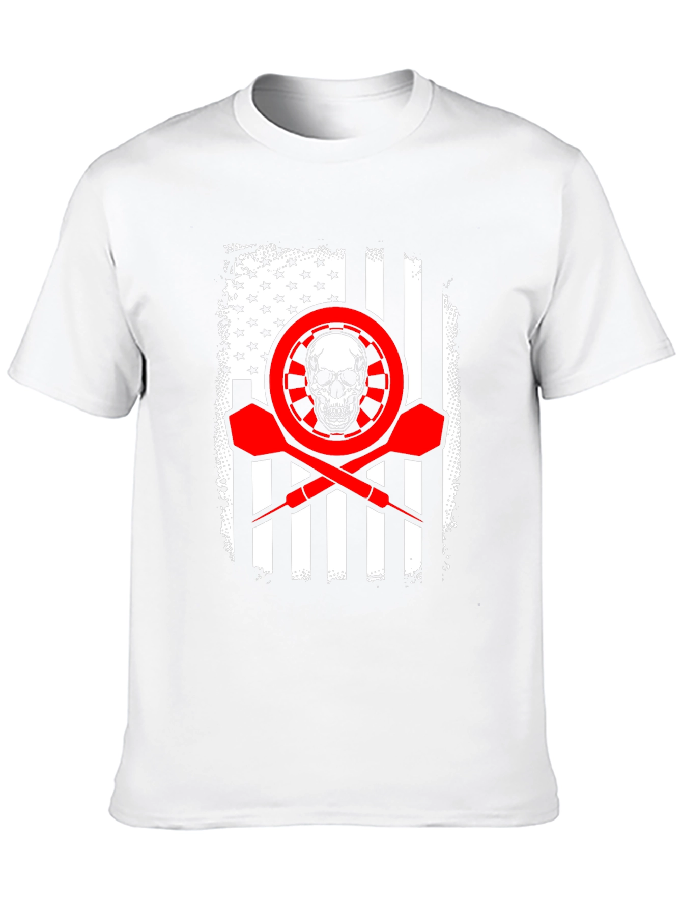 Darts Skull Flag T-Shirt - Patriotic Dart Player Tee