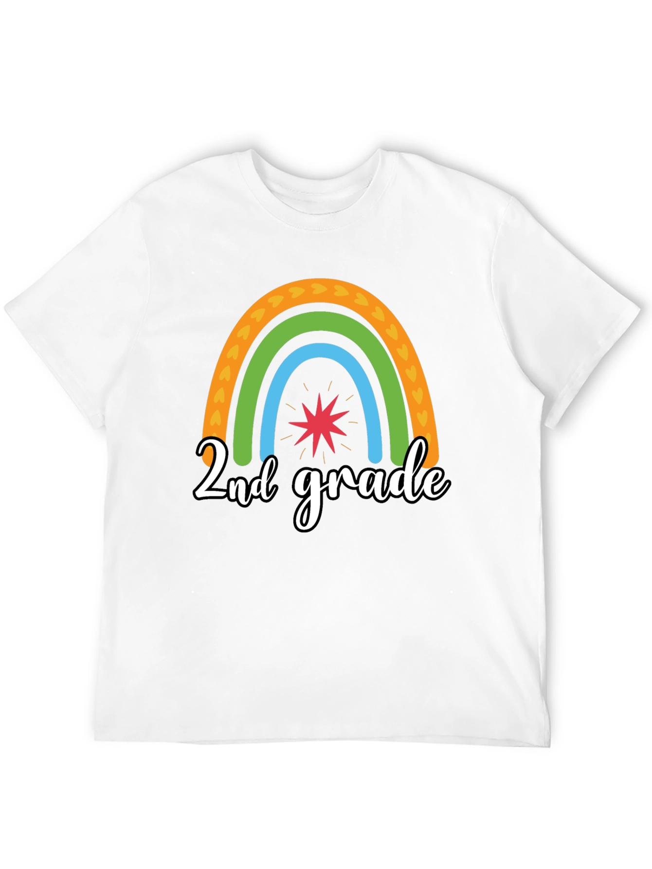 2nd Grade Rainbow Graphic Tee