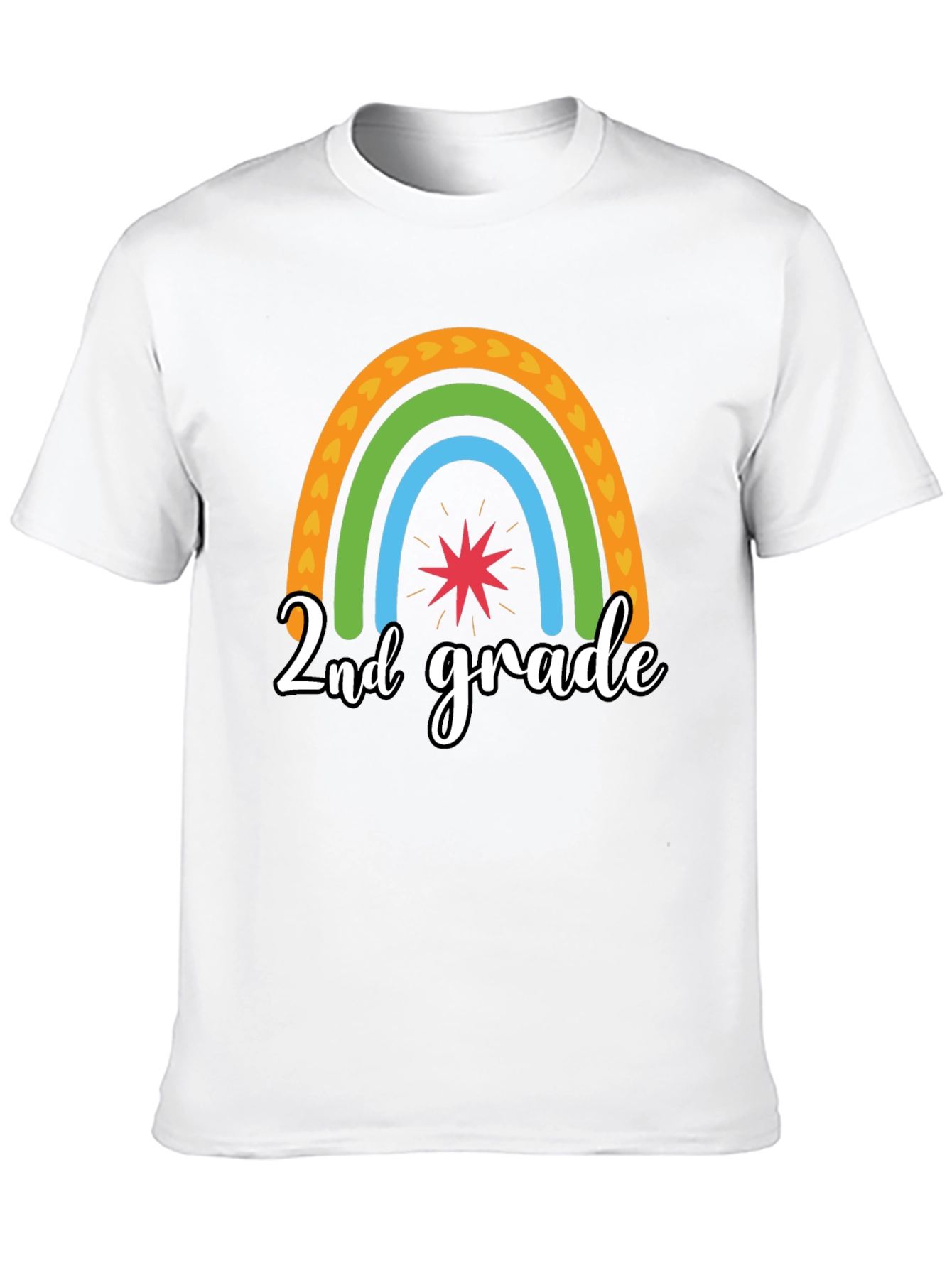 2nd Grade Rainbow Graphic Tee