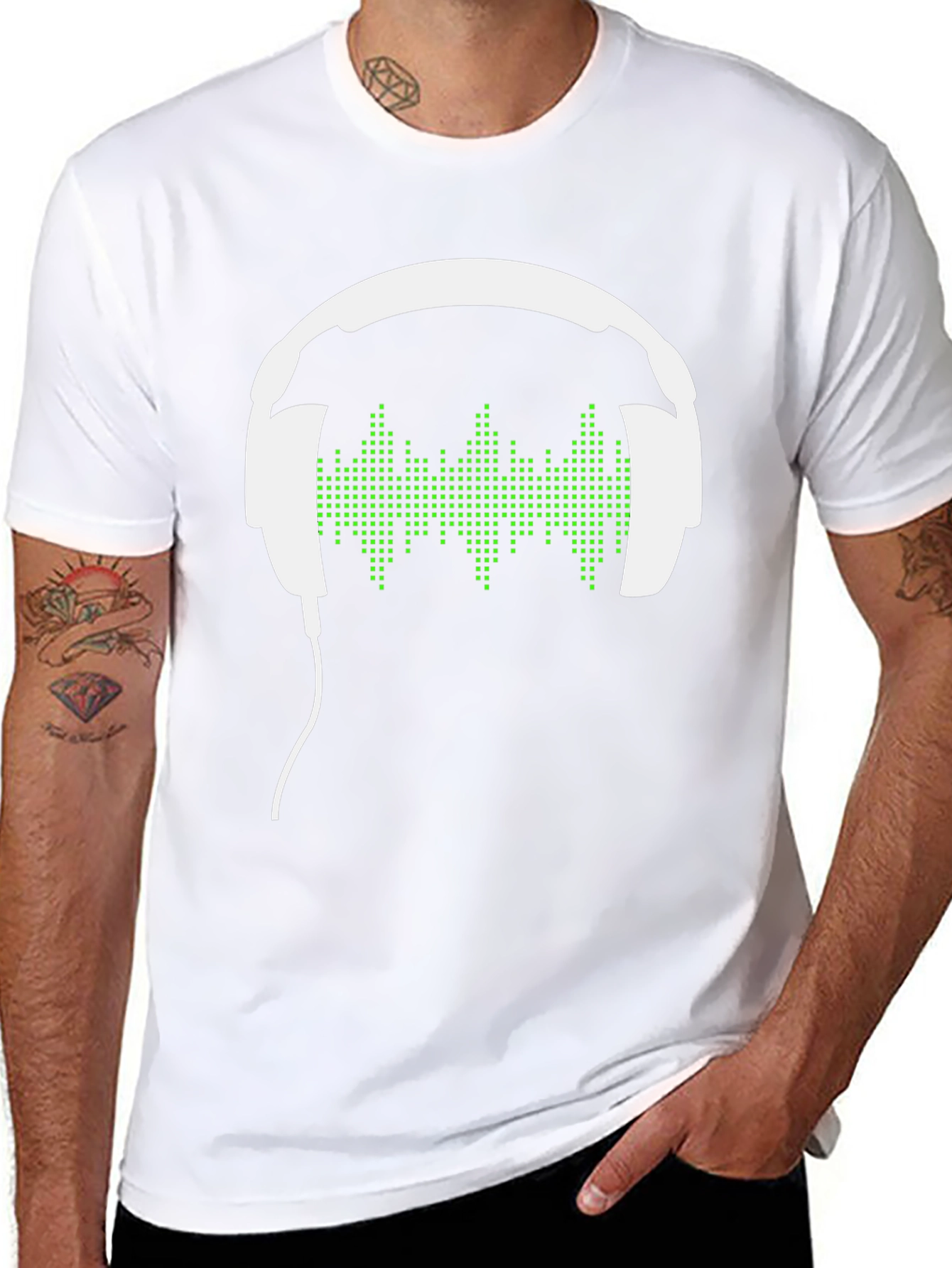Cool Headphone Graphic T-Shirt - Music Lover