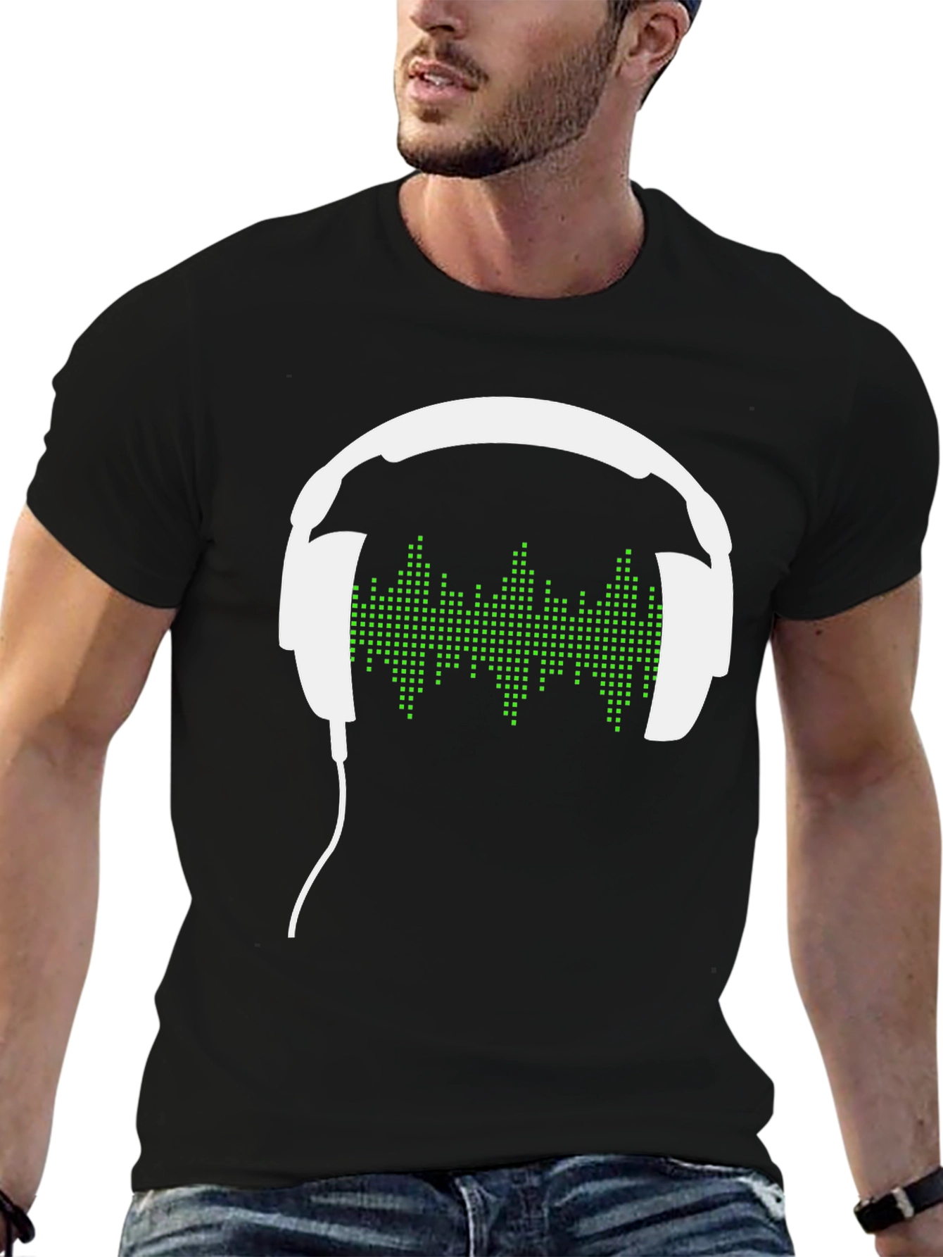 Cool Headphone Graphic T-Shirt - Music Lover