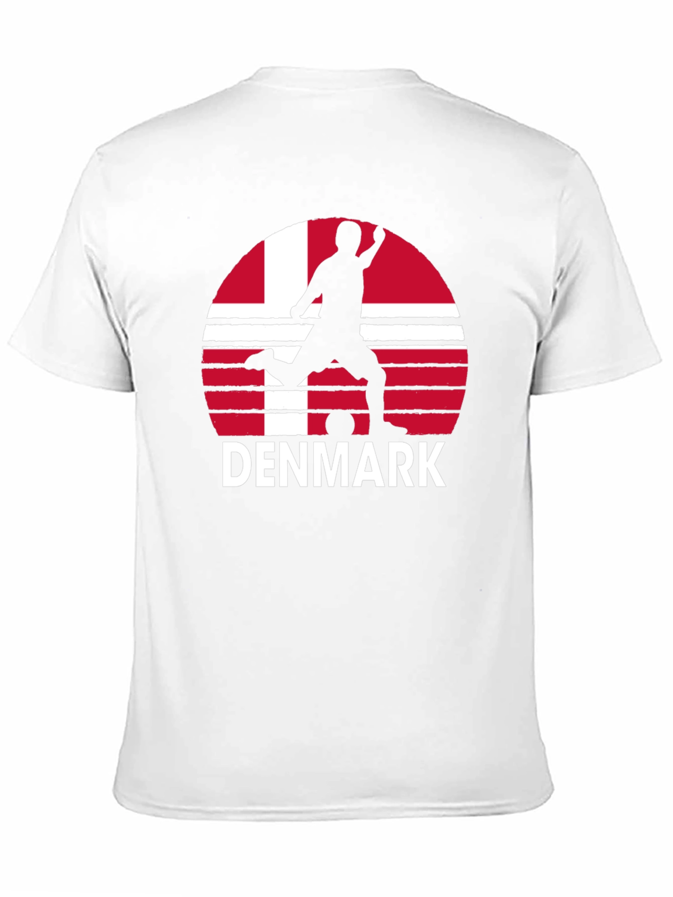 Denmark Soccer T-Shirt - Black Graphic Tee